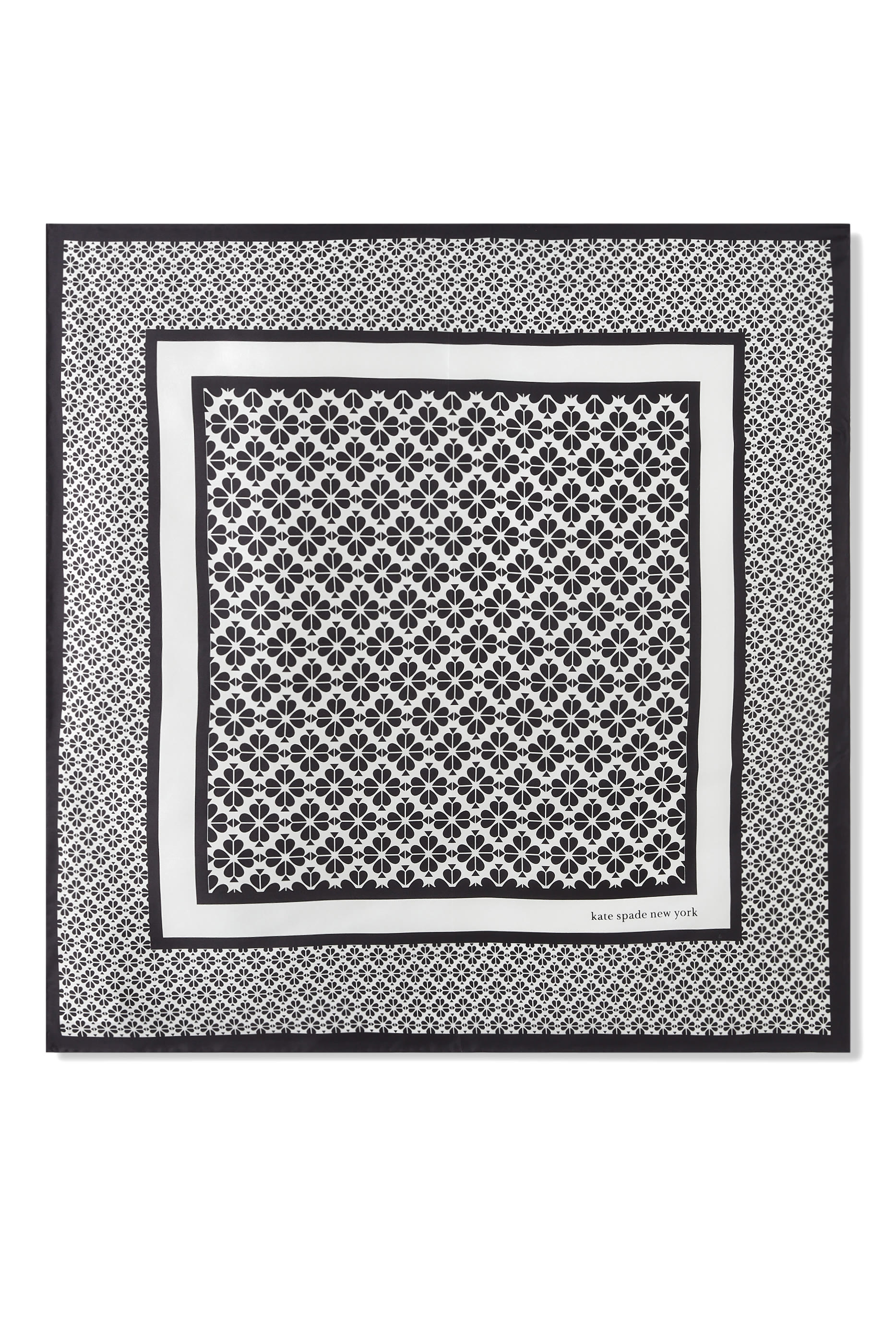 وشاح بتصميم مربع ونقشة زهور بالشكل البستوني حرير