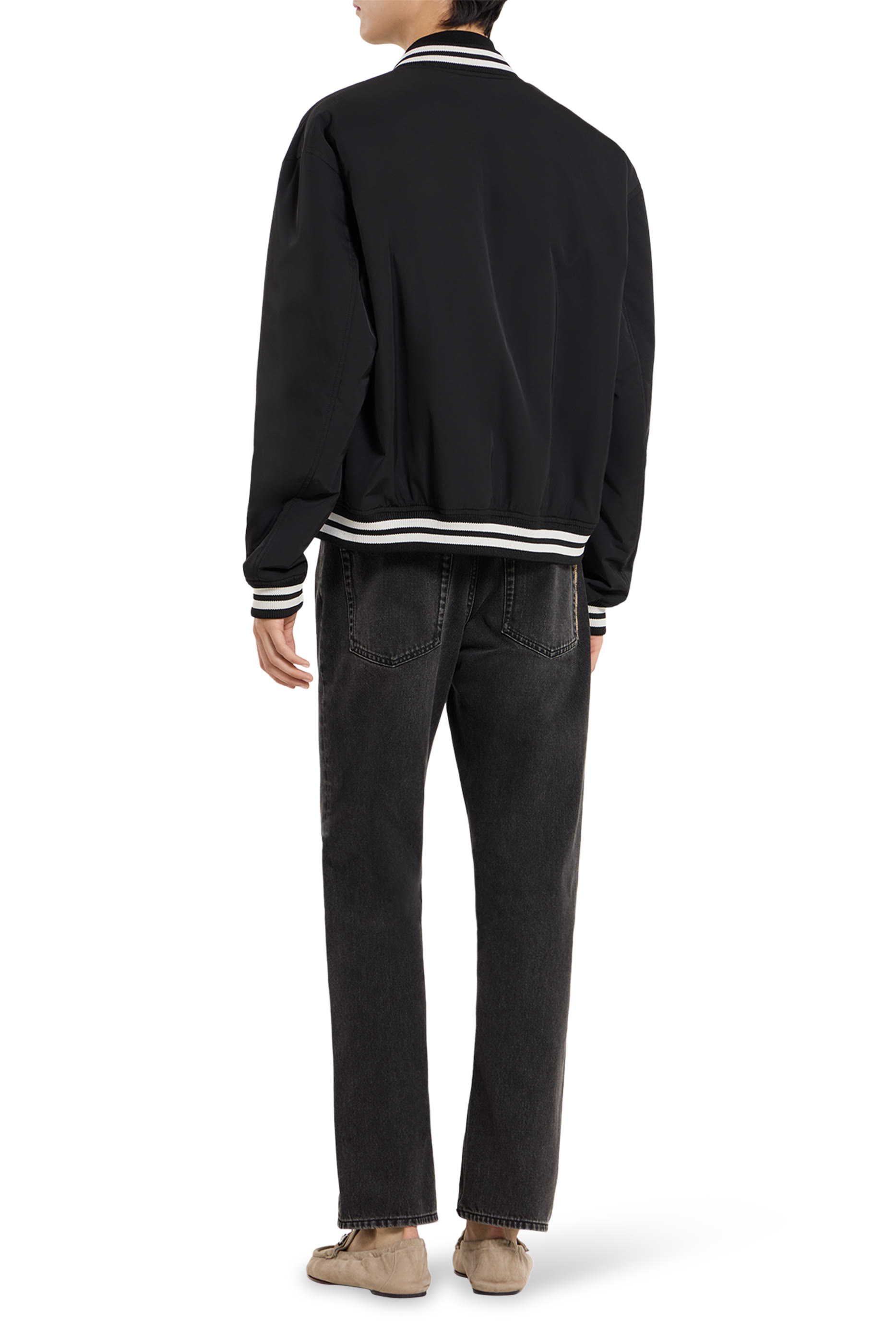 جاكيت بتصميم وجهين بسحاب نايلون تويل