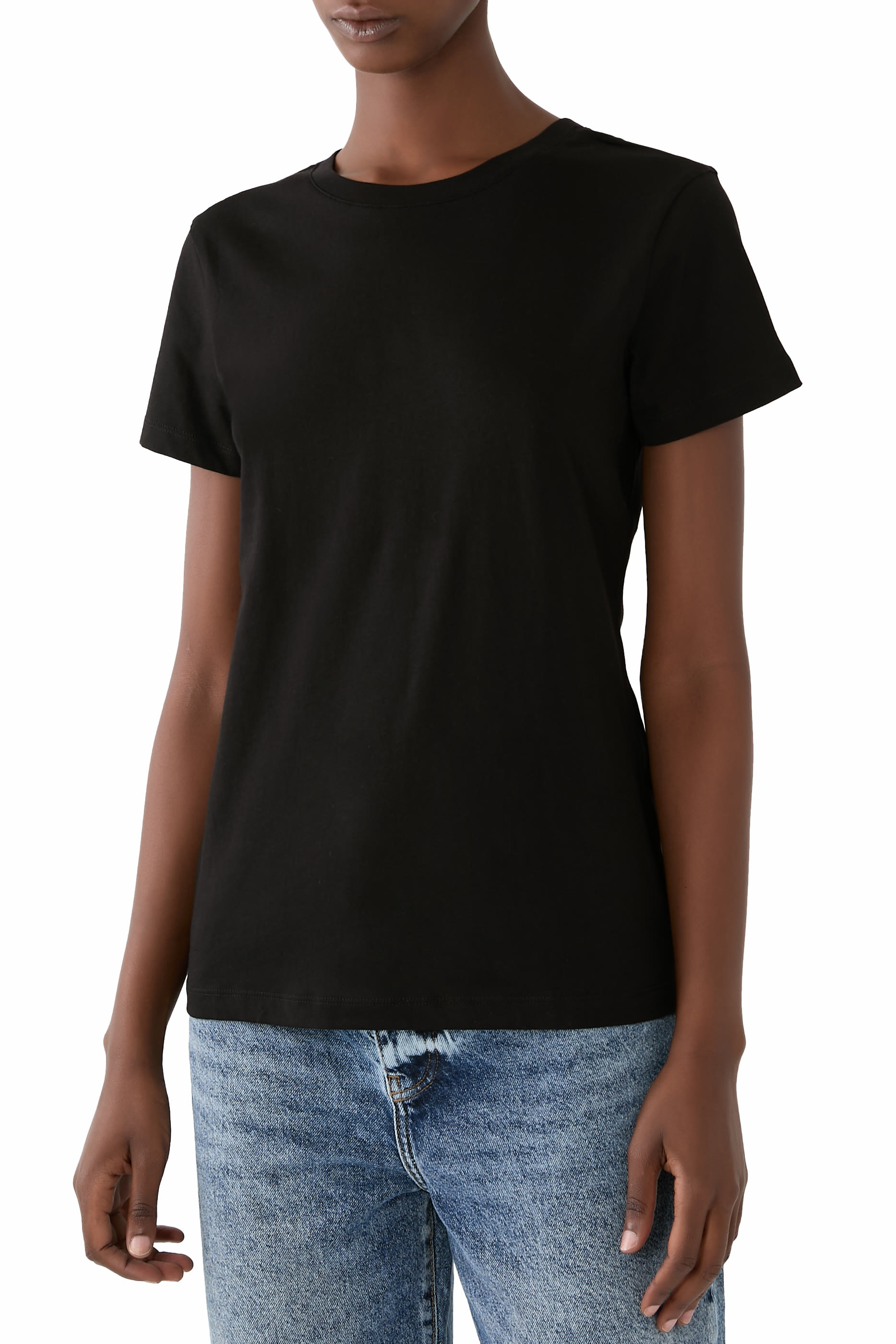 تيشيرت بشعار الماركة قطن