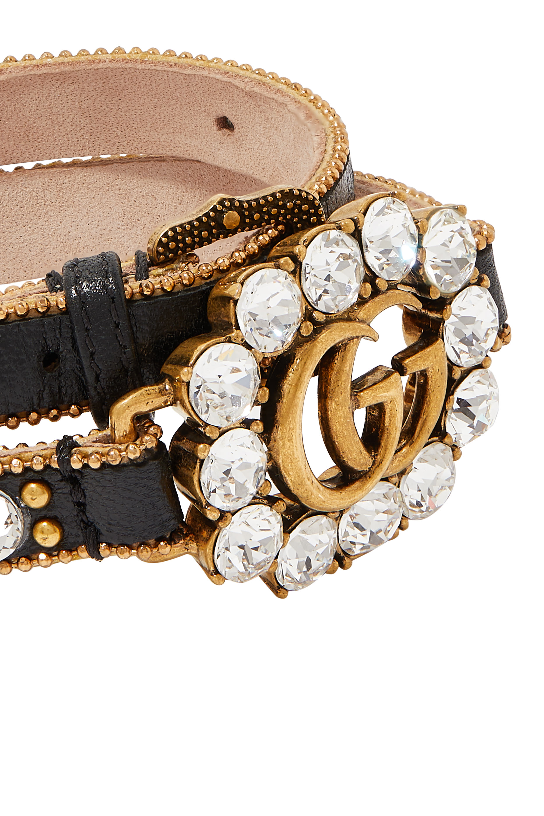 قلادة رقبة جلد بشعار حرفي GG