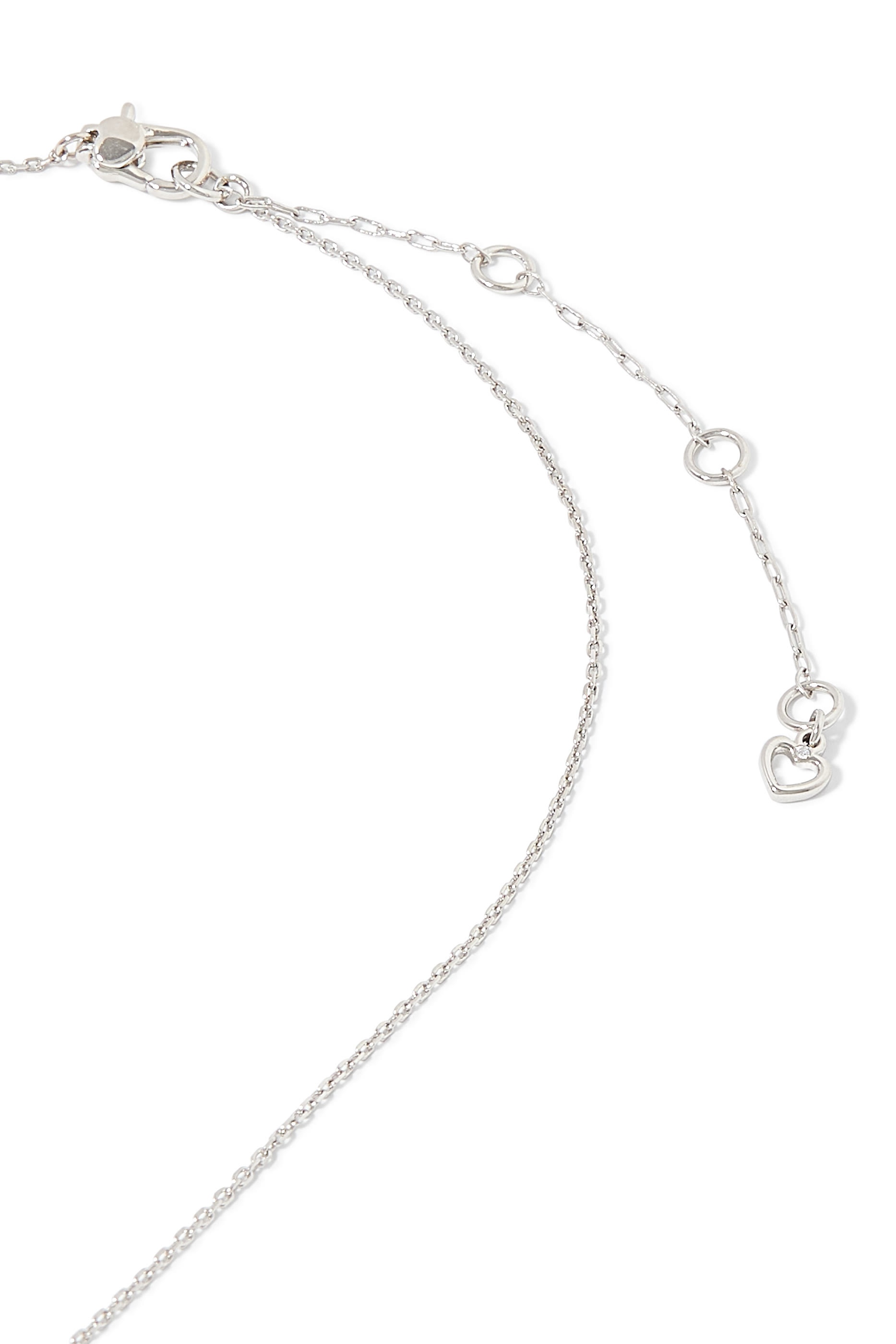 قلادة ليتل لاكجريس بدلاية بتصميم مربع مرصعة بأحجار زركونيا مكعبة، معدن مطلي