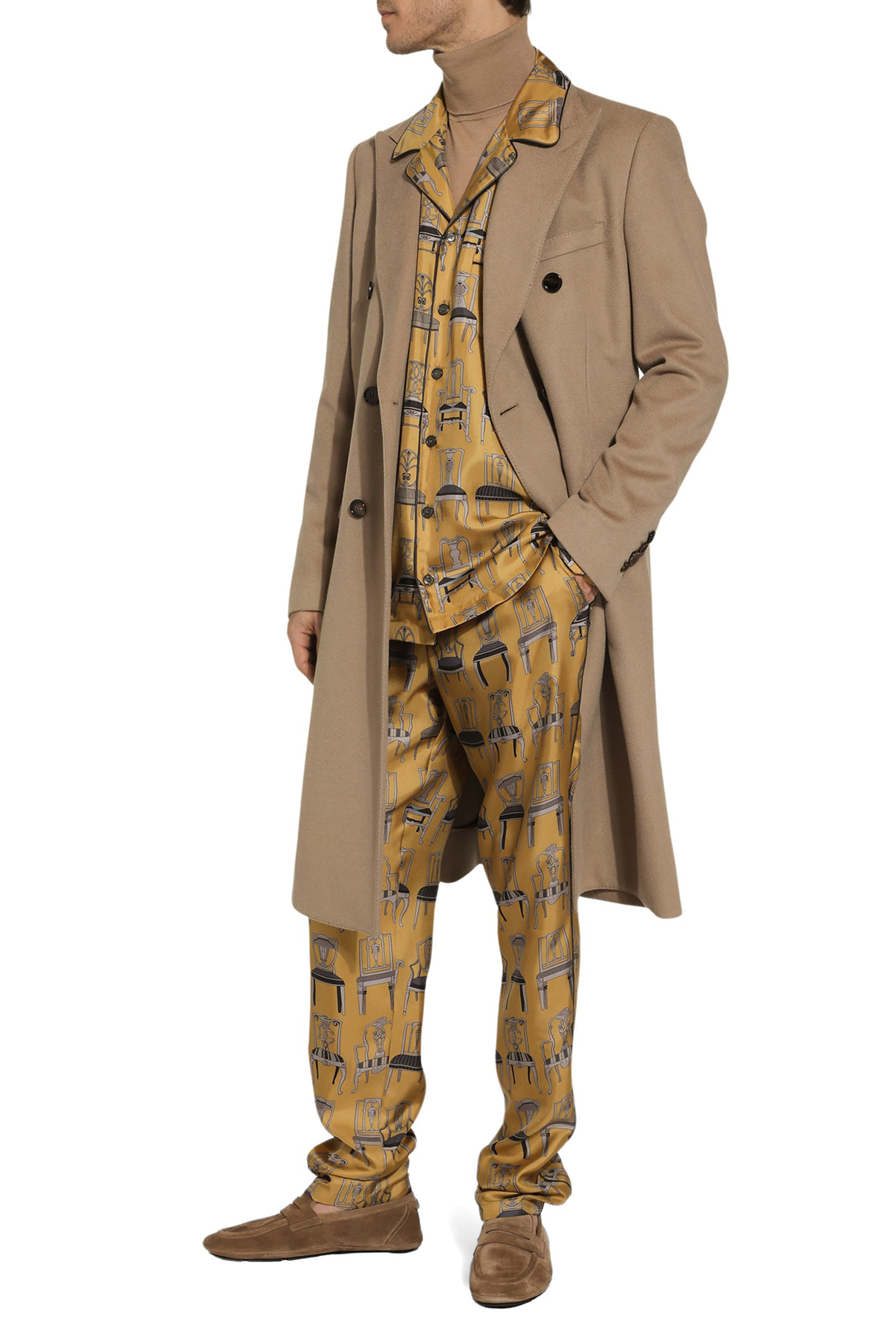 قميص بنقشة كراسي حرير تويل