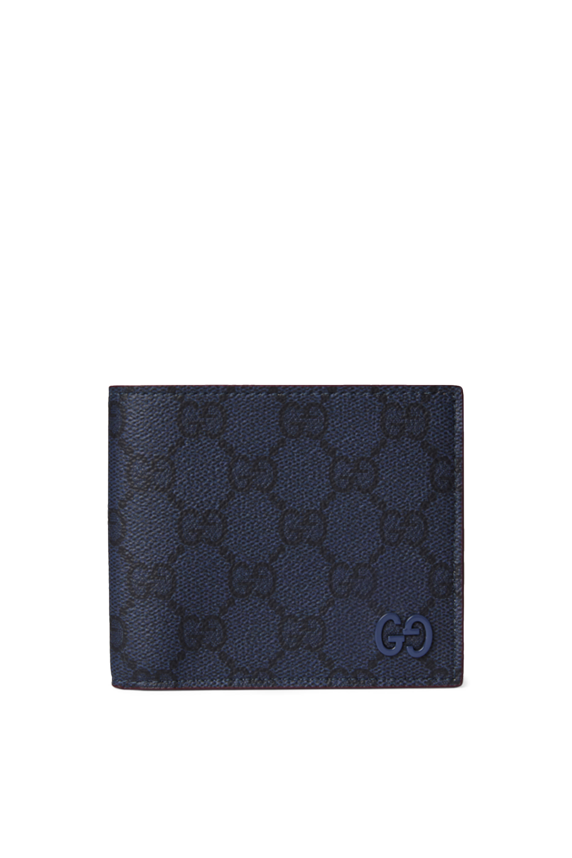 محفظة بتصميم ثنائي الطي بنقشة حرفي شعار الماركة