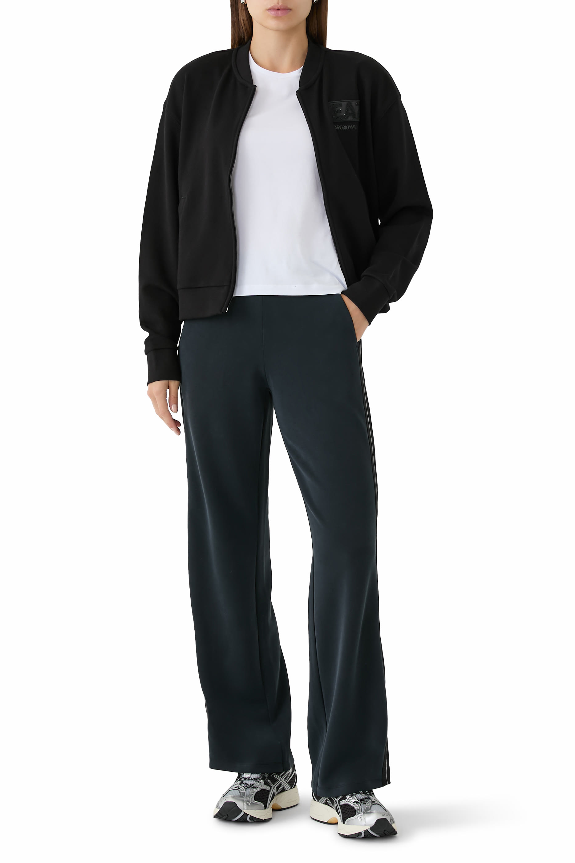 تيشيرت بشعار الماركة قطن جرسيه مطاطي