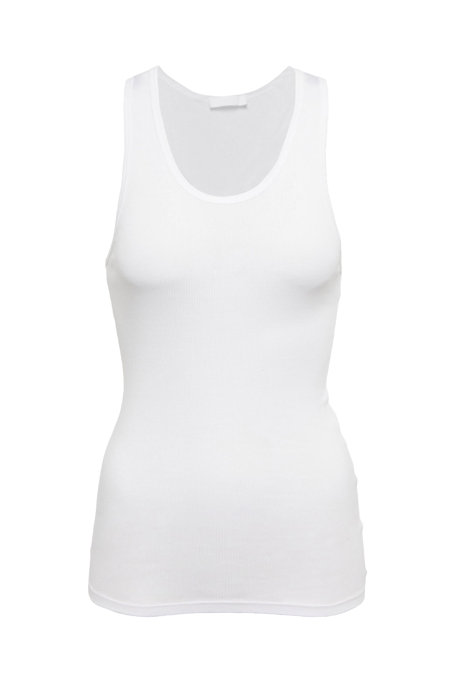 بلوزة مضلعة بلا أكمام