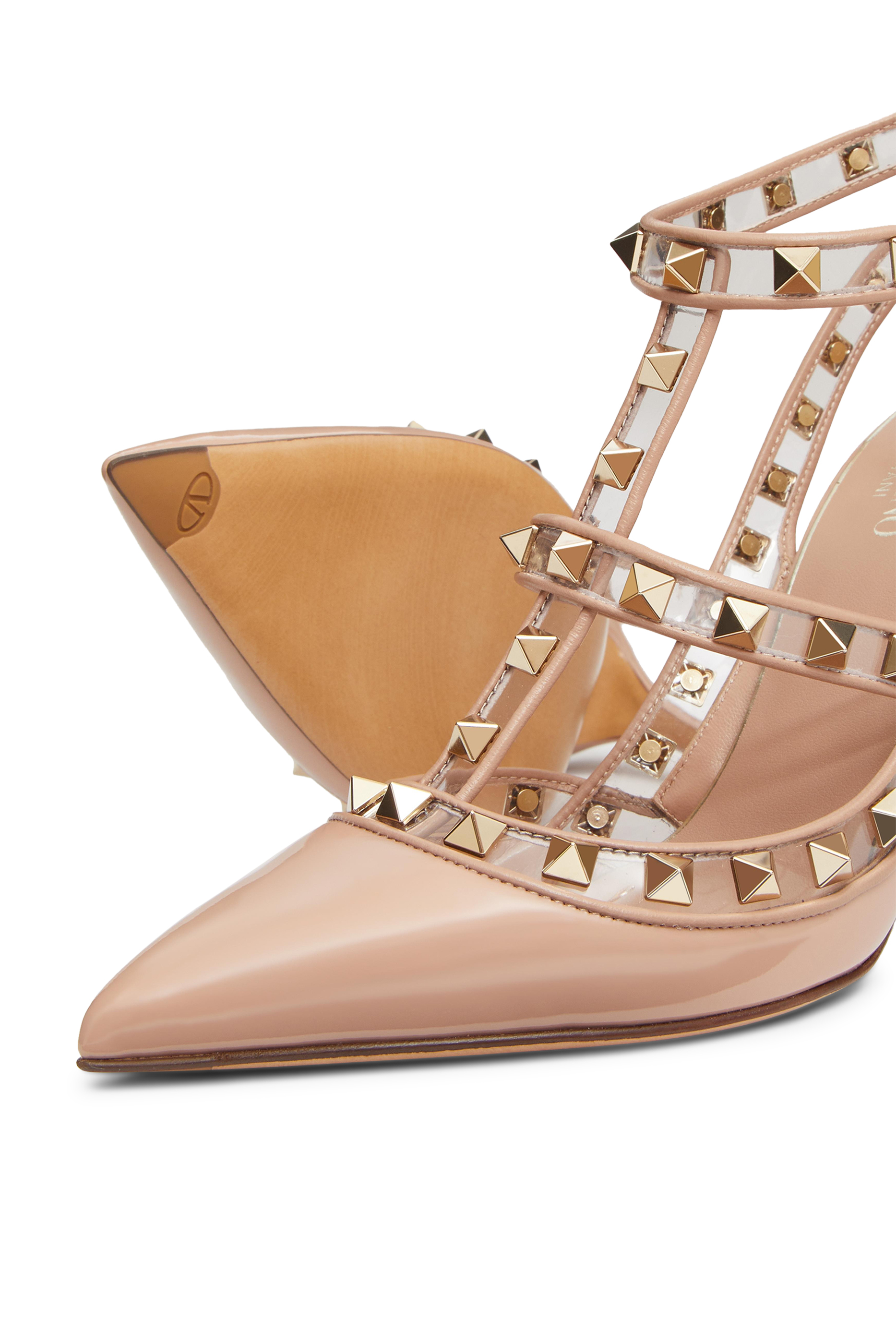 حذاء كلاسيك فالنتينو غارافاني 100 جلد لامع بحلي هرمية