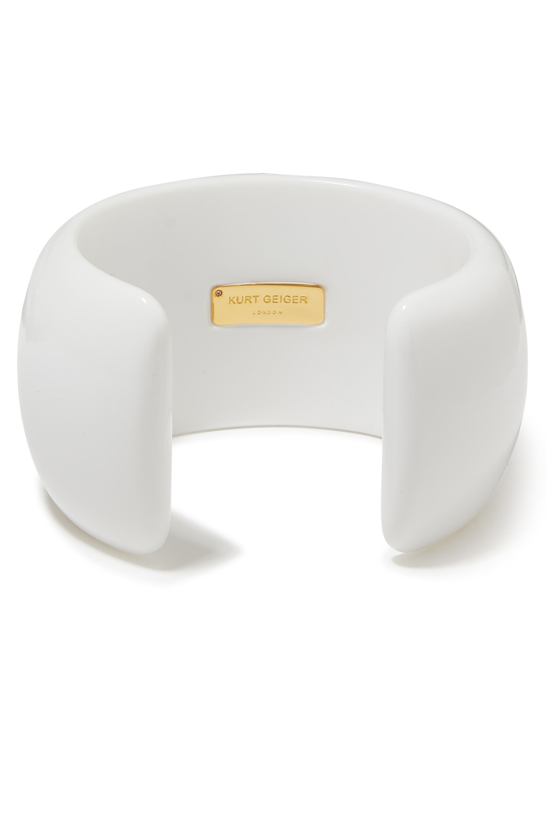 Evil Eye Bangle, Resin with Cubic Zirconia & Brass