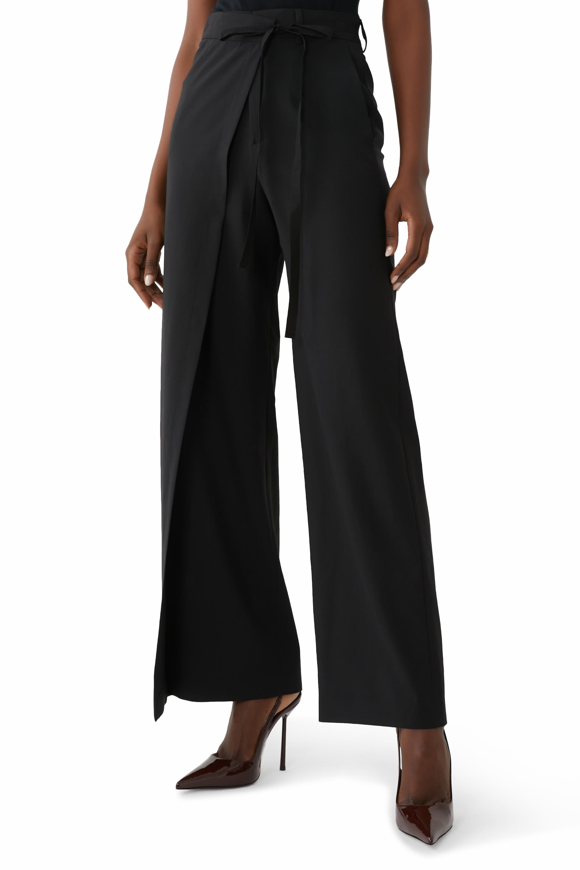 بنطال بتصميم تنورة ملفوفة