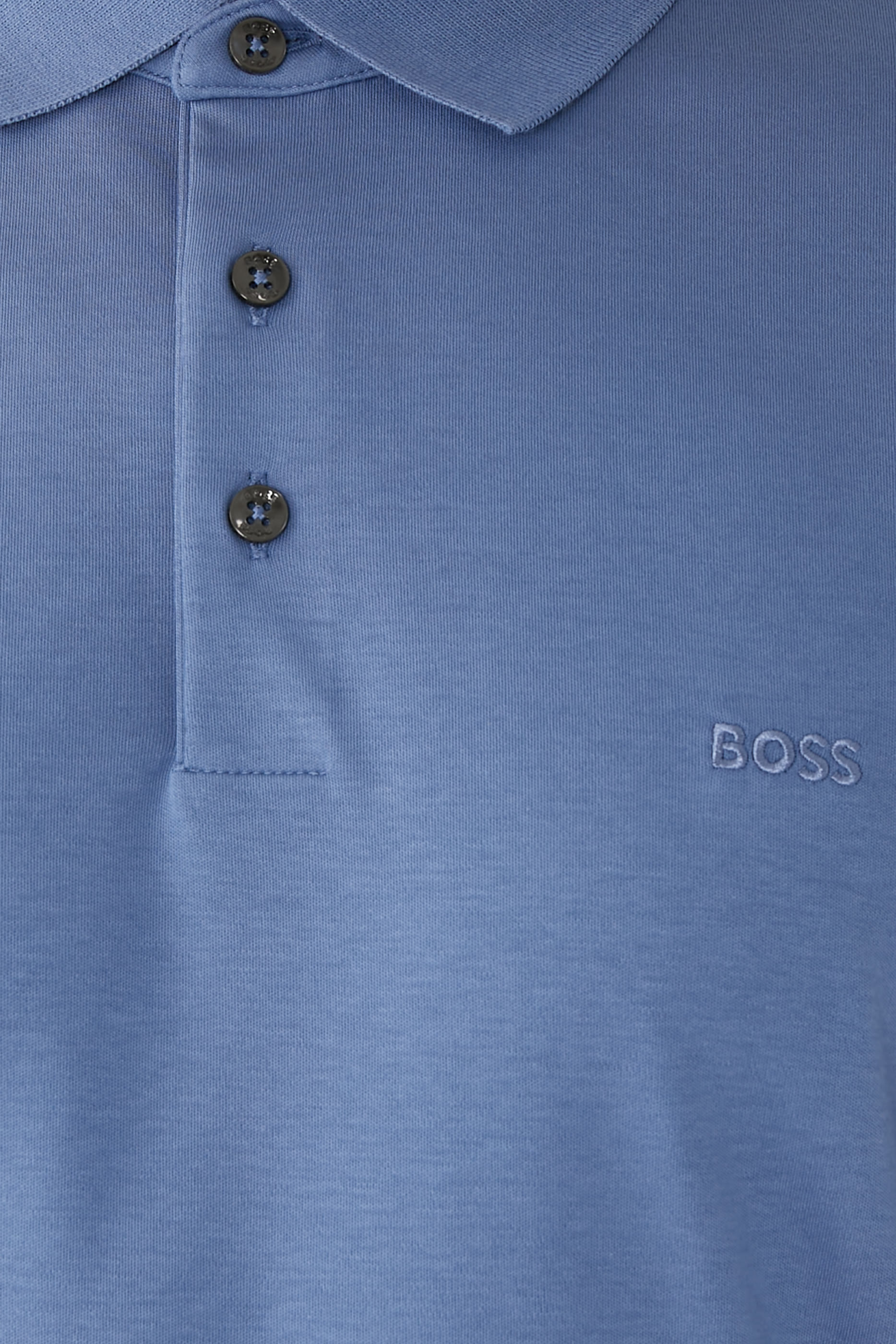 قميص بولو مطرز بشعار الماركة بأكمام طويلة