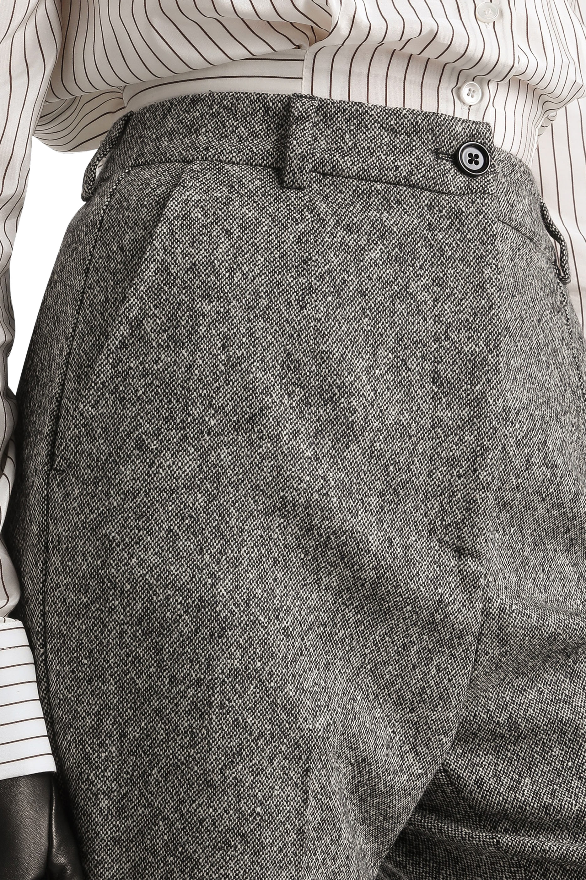 بنطال بنقشة منقطة صوف