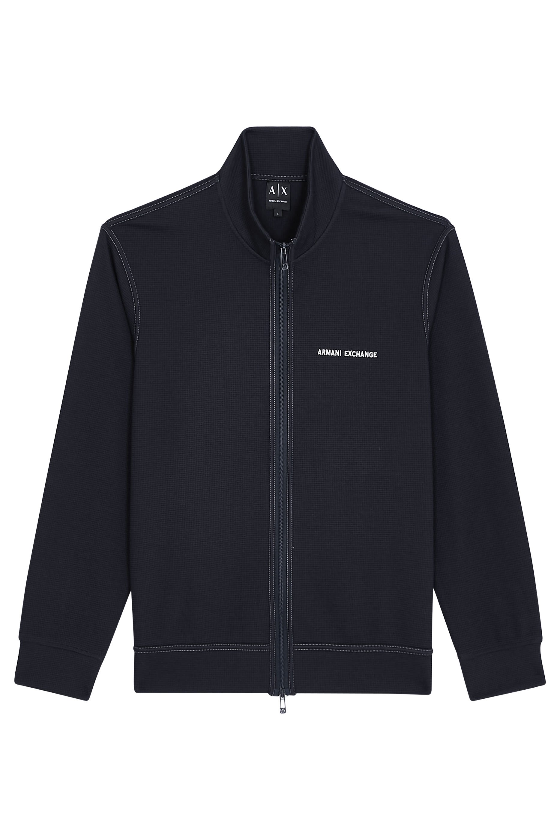 سويت شيرت بسحّاب وشعار حرفي الماركة 