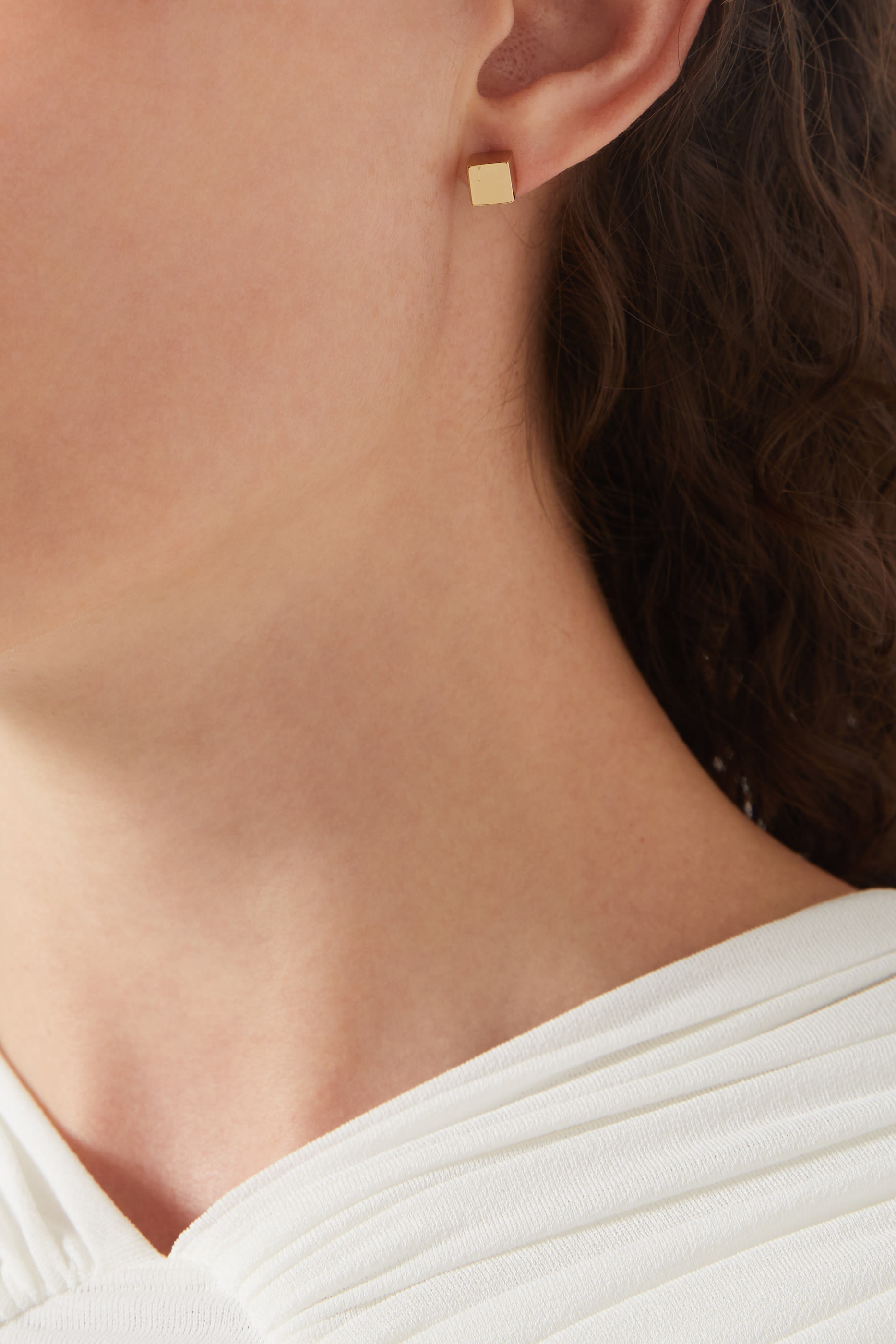 أقراط جيو بوب معدن مطلي