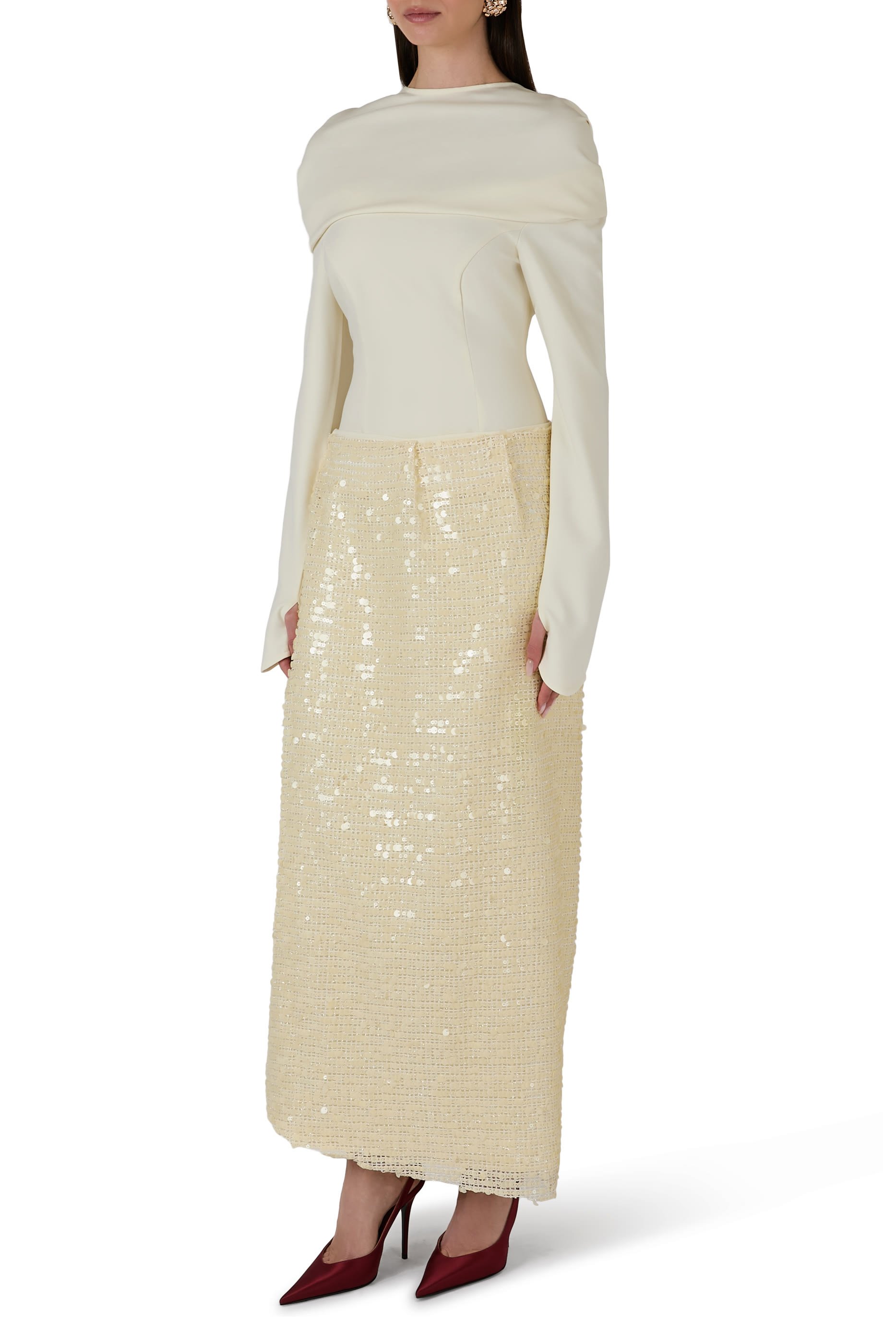 طقم قفطان بغطاء للرأس