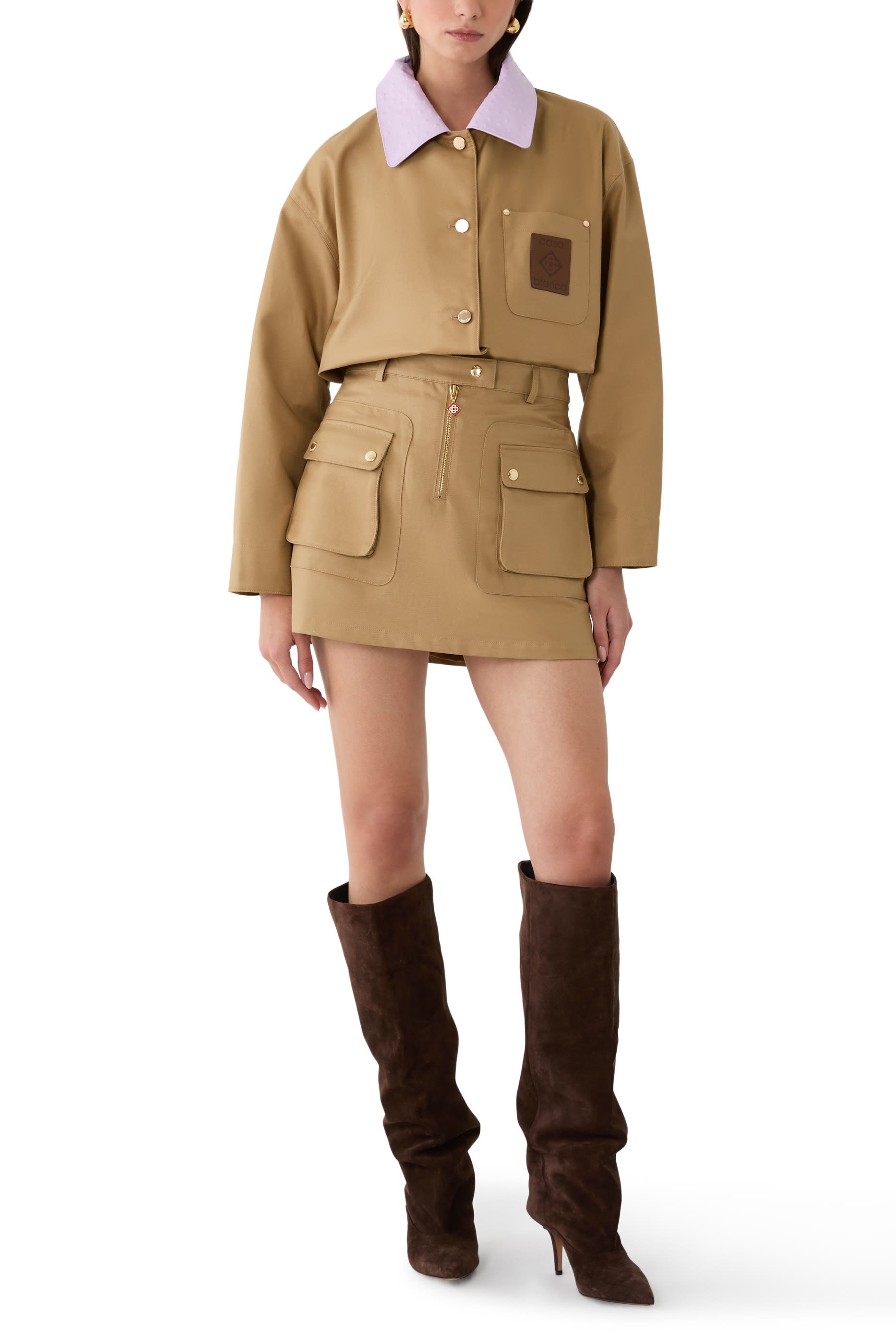 تنورة قصيرة بجيب قطن