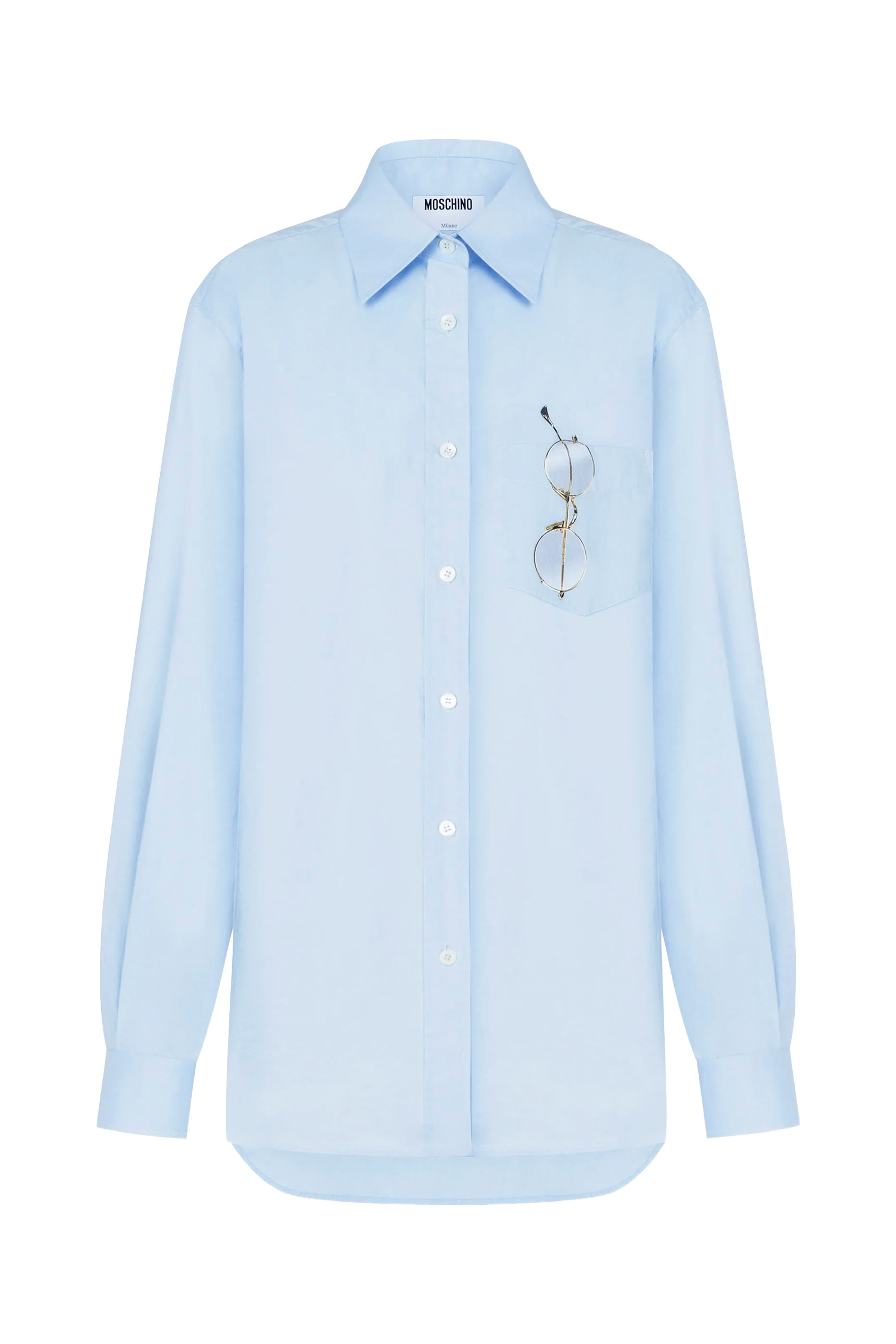 قميص بطبعات قطن بوبلين مطاطي