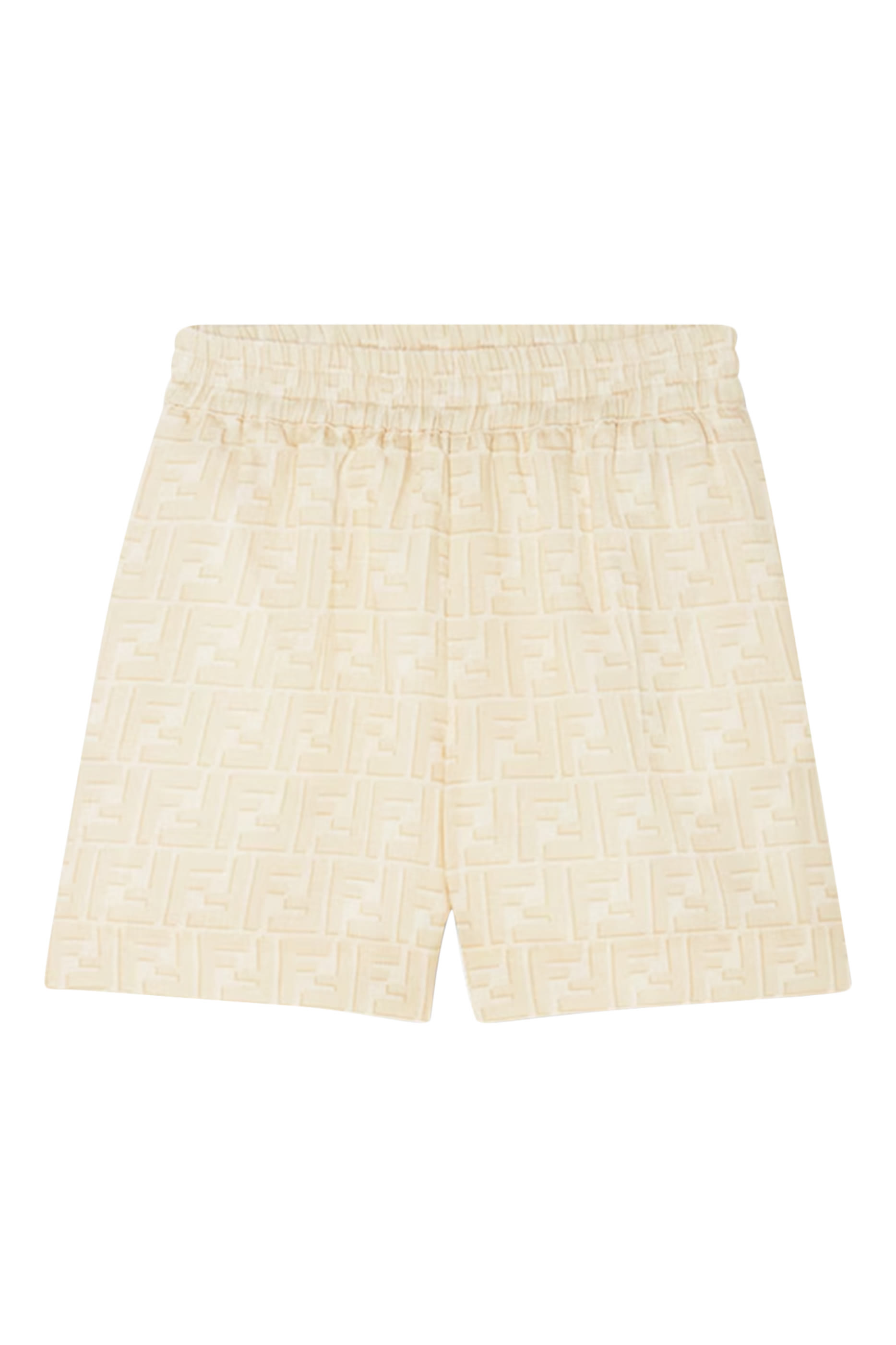 Kids Linen Bermuda Shorts with Logo