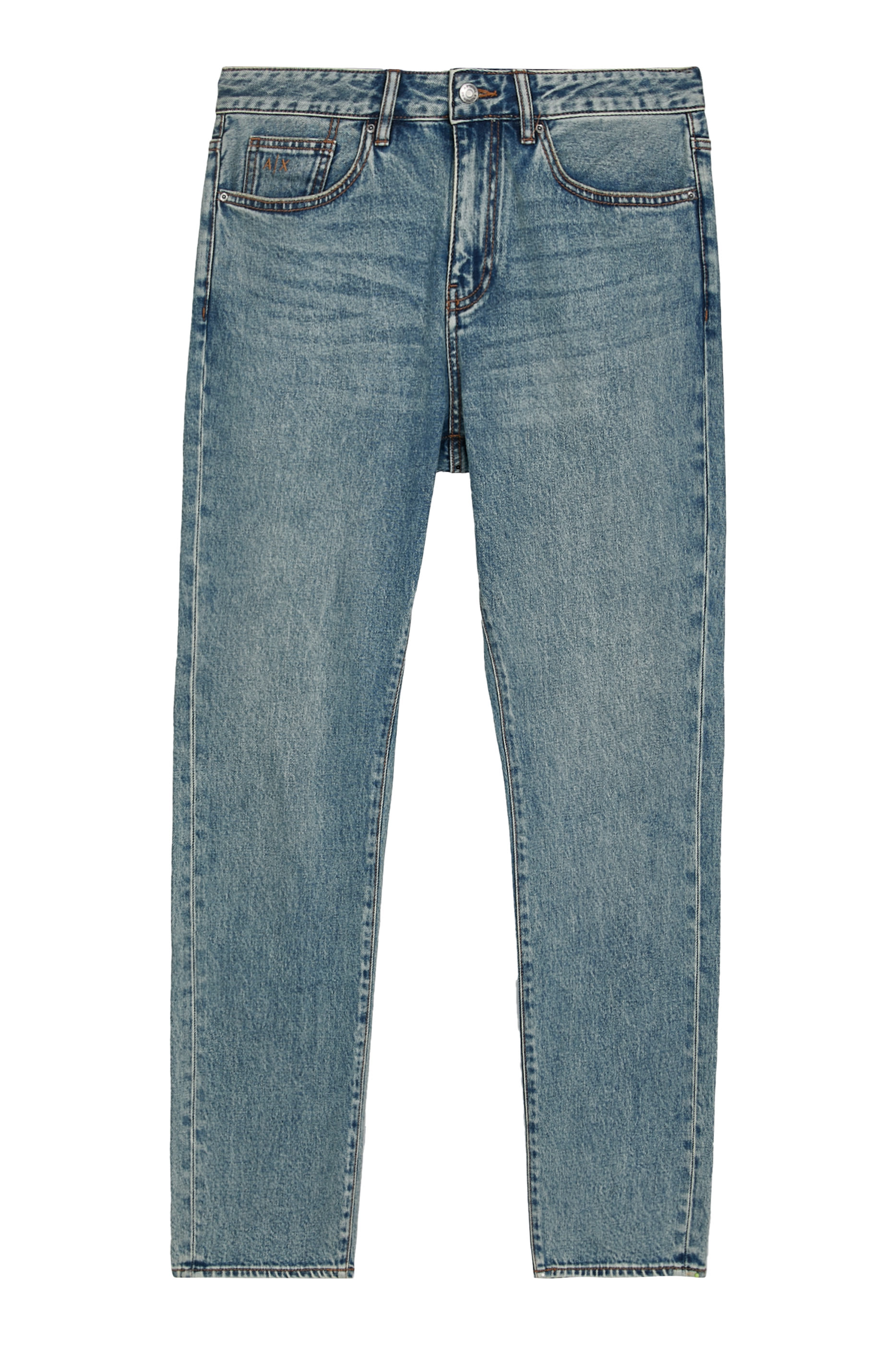 بنطال جينز وان بلوك اب بقصة ضيقة دنيم