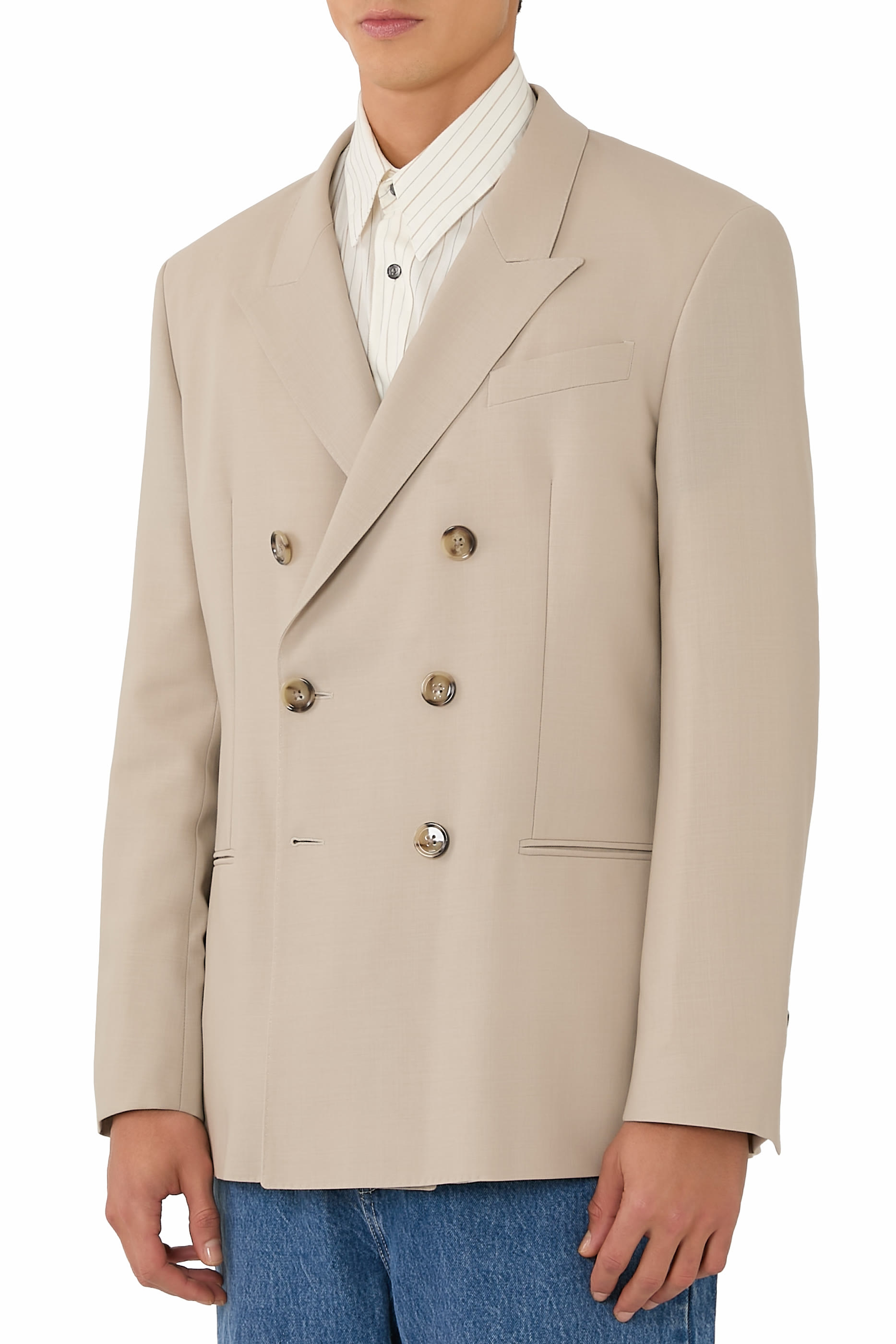 Wool Double Breasted Jacket