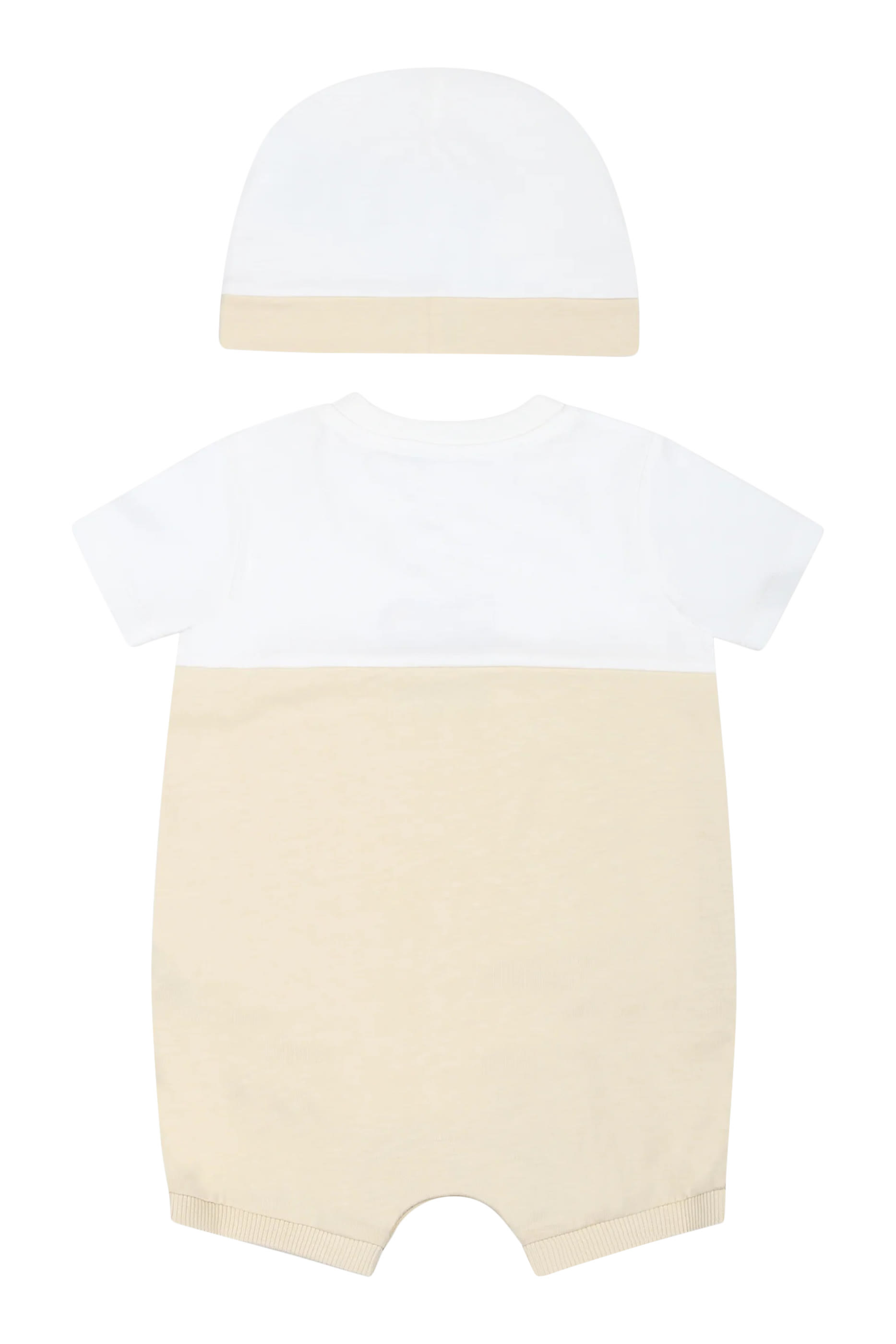 طقم أفرول وقبعة قطن للأطفال