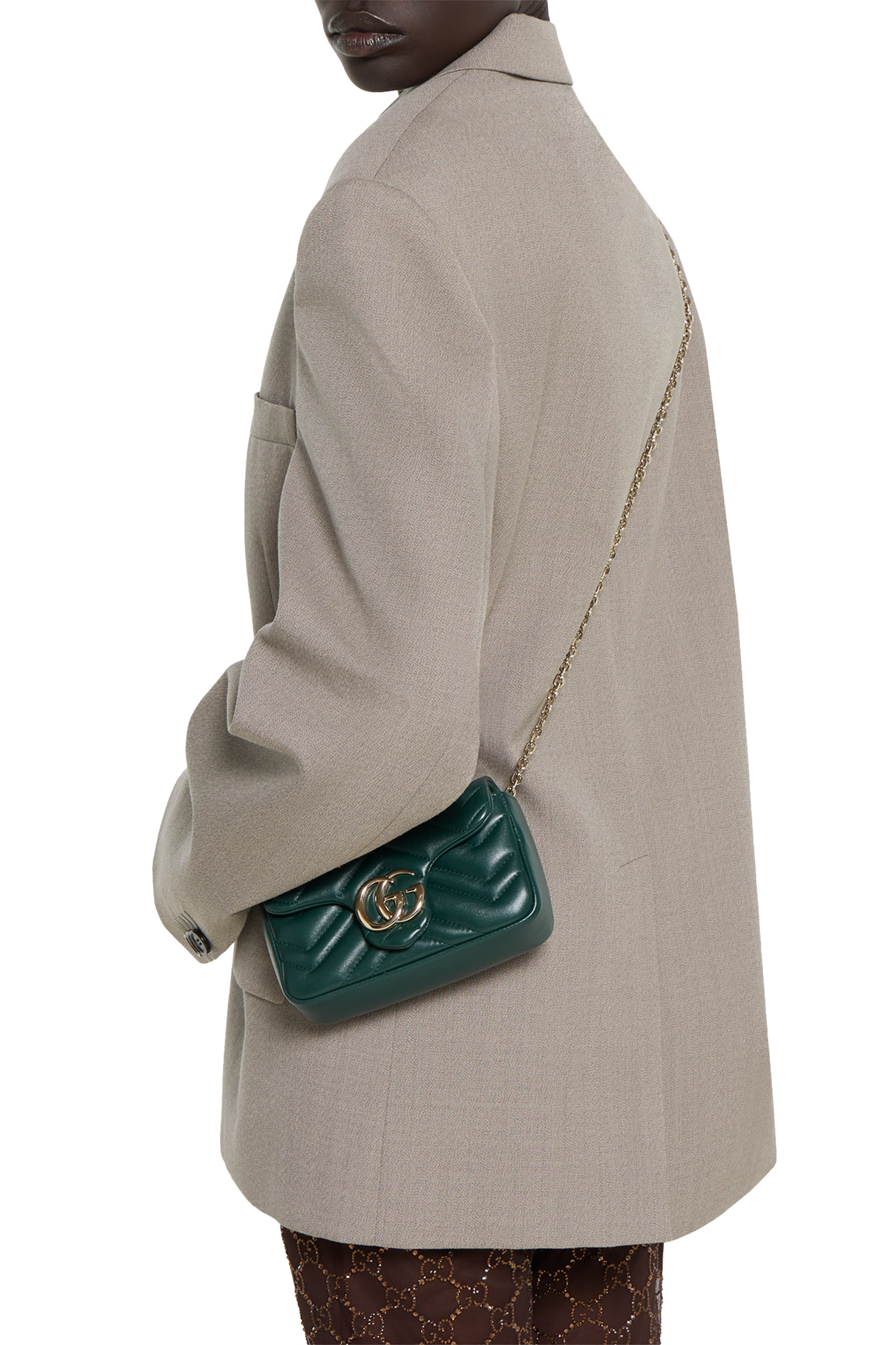 حقيبة كتف مارمونت صغيرة بحلية حرفي شعار الماركة