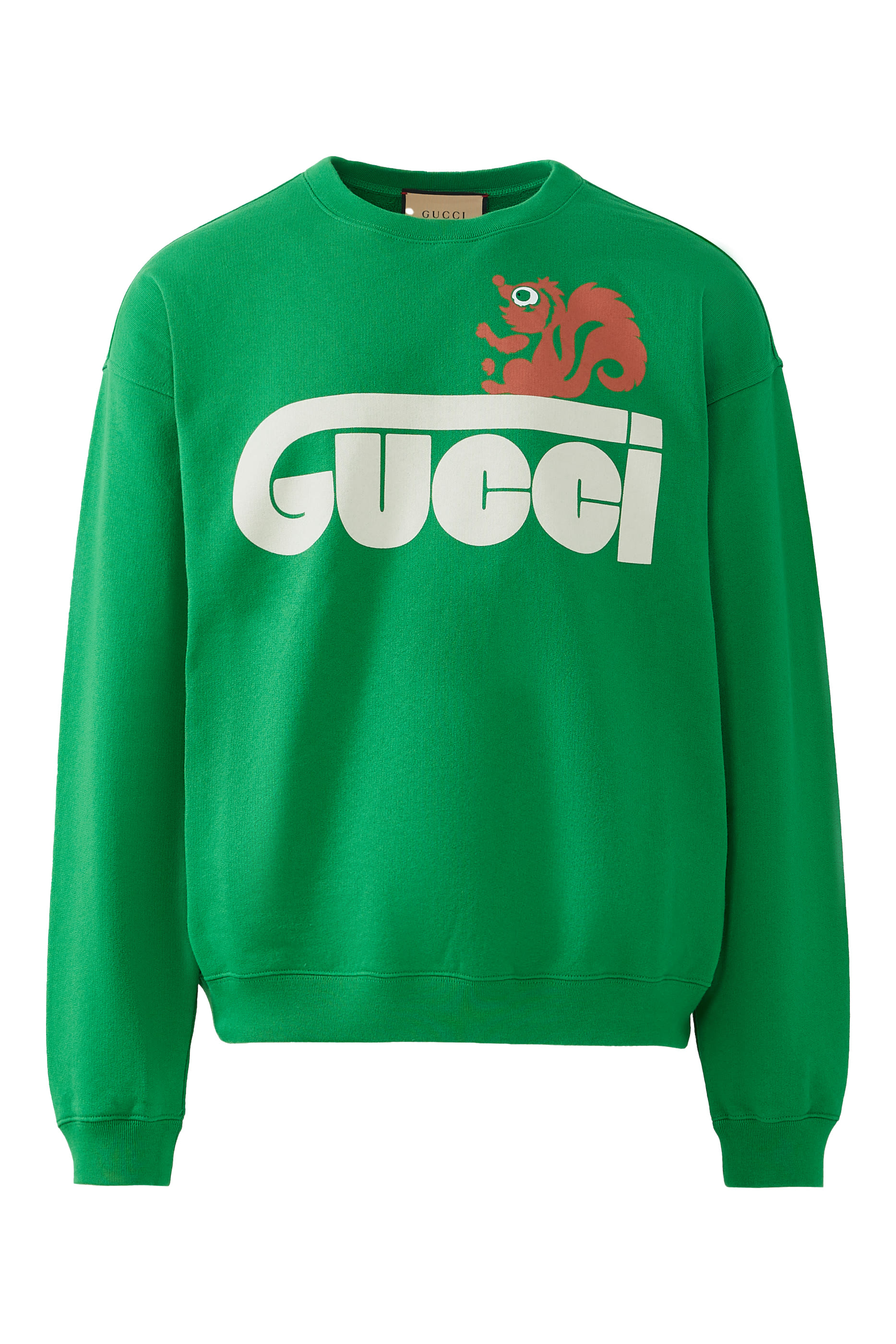 سويت شيرت بطبعة ظربن وشعار الماركة بتصميم ريترو