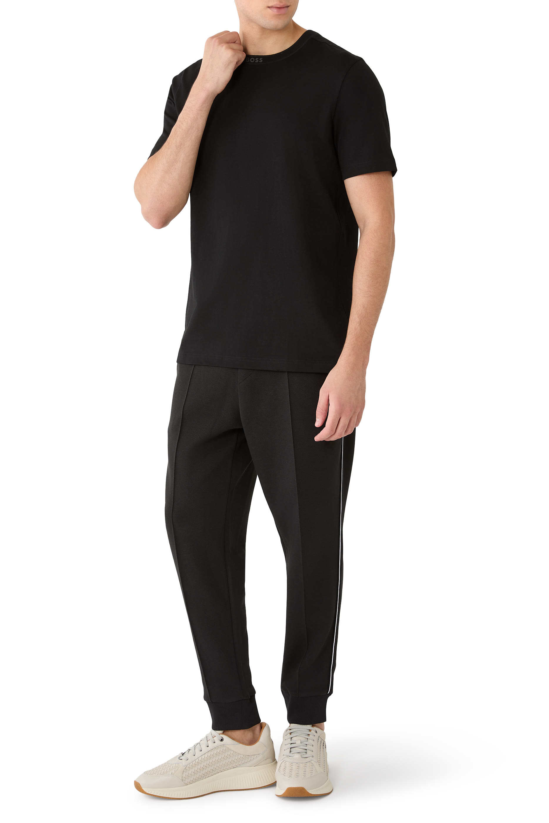 تيشيرت بأكمام قصيرة قطن