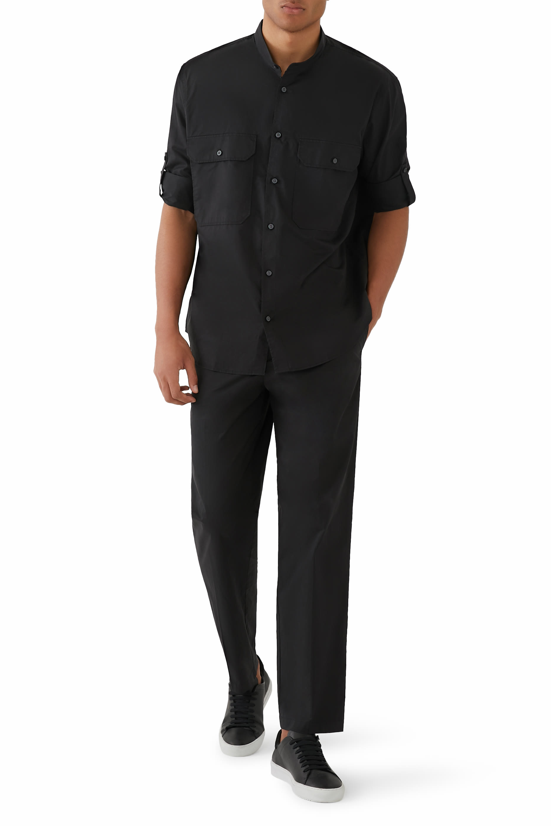 قميص بقصة مريحة قطن