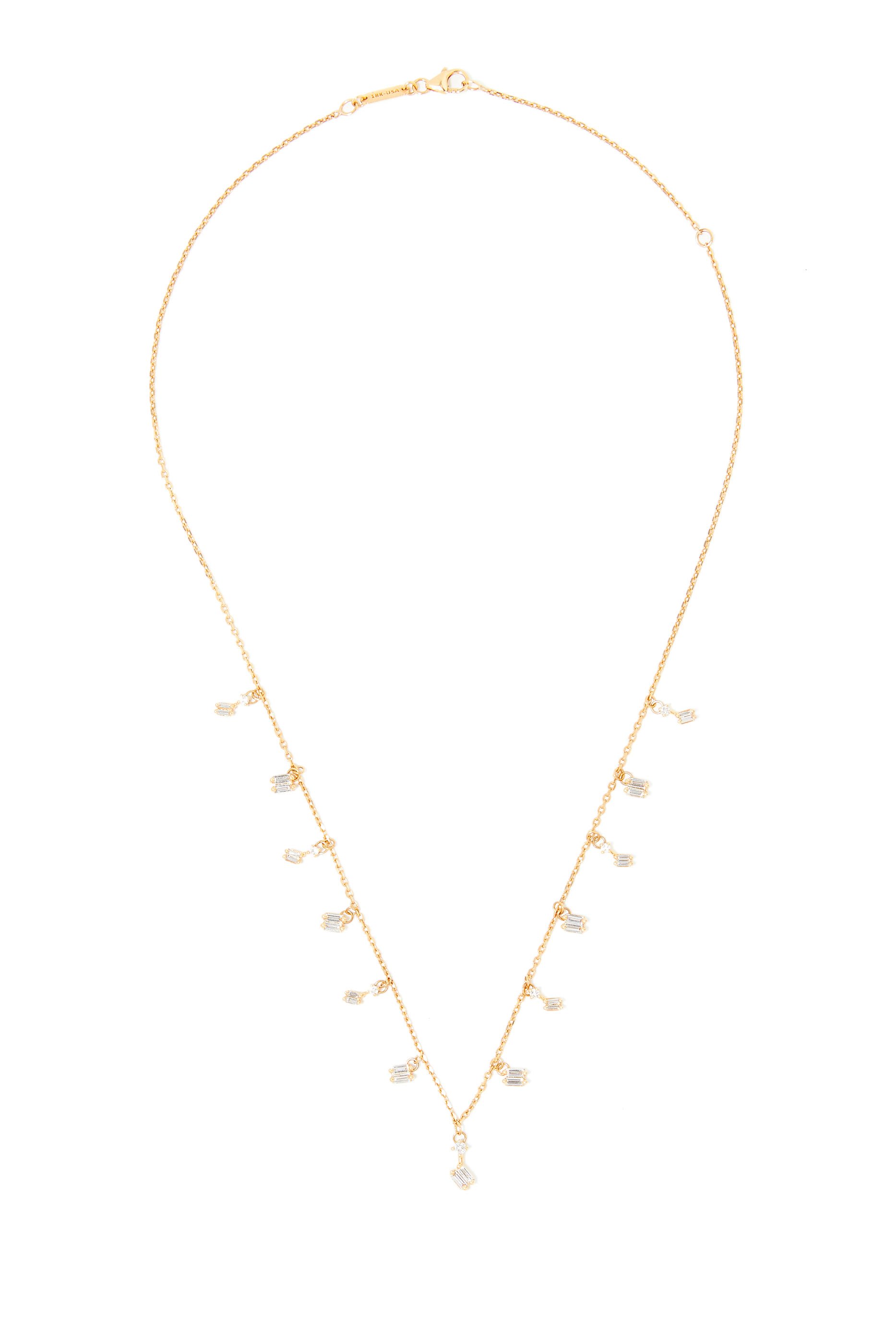 قلادة فايروركس مرصعة بماس مستطيل