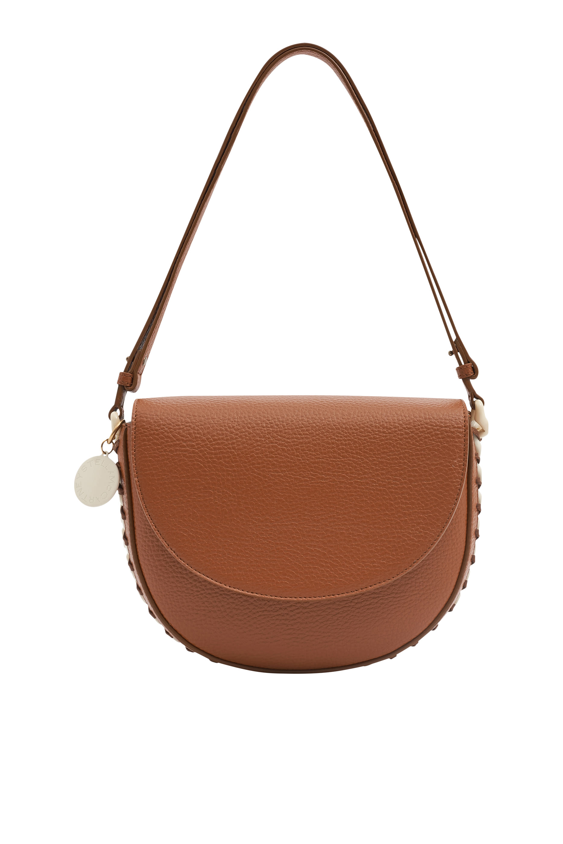 حقيبة كتف فرايم مات متوسطة بغطاء قلاب جلد صناعي