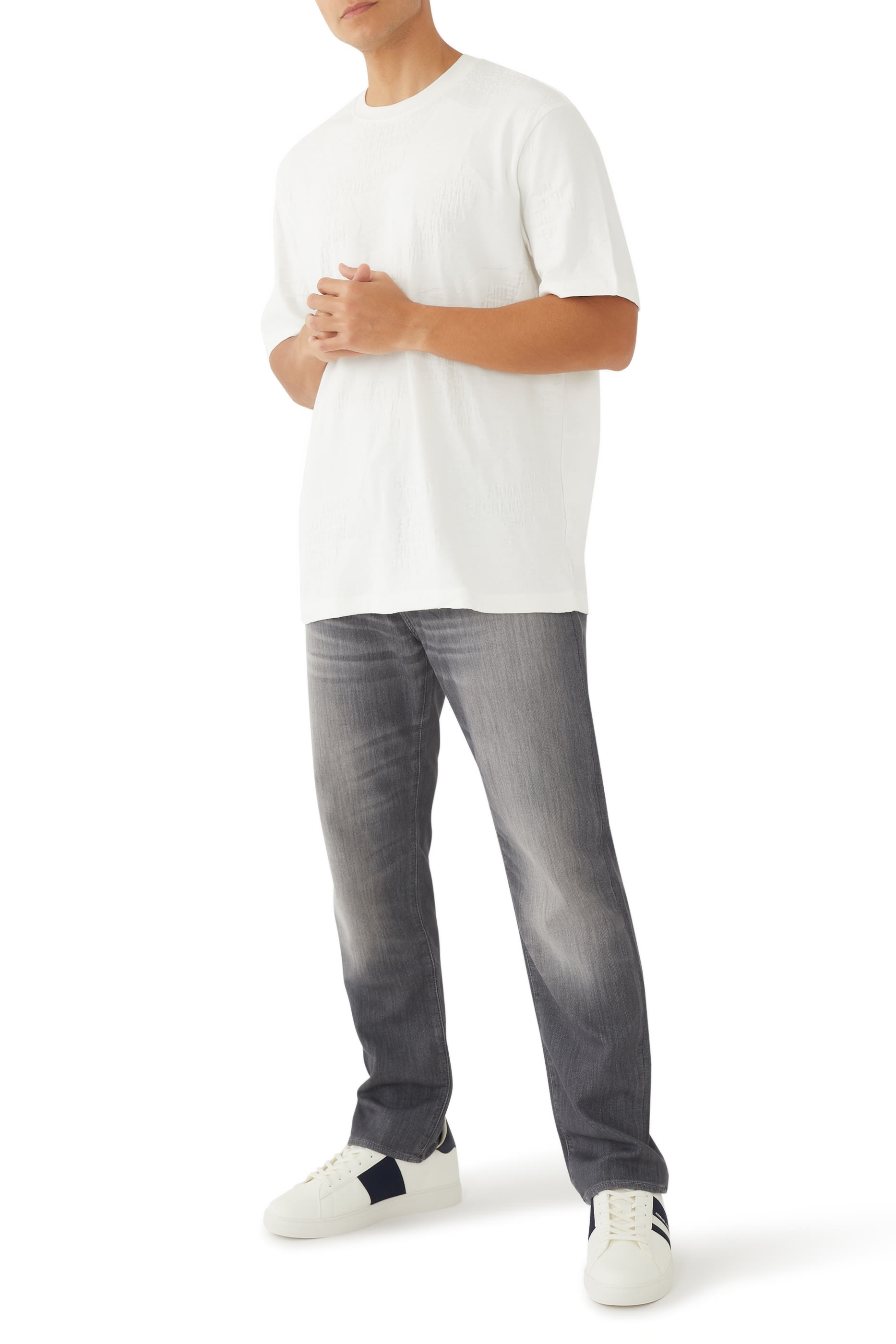 تيشيرت مزين كليا بشعار الماركة قطن جيرسيه