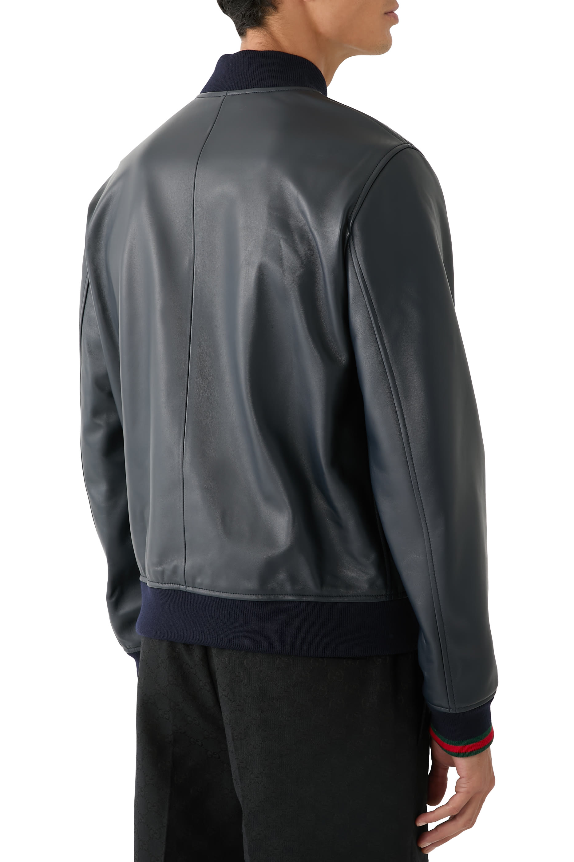 جاكيت بسحاب جلد نابا