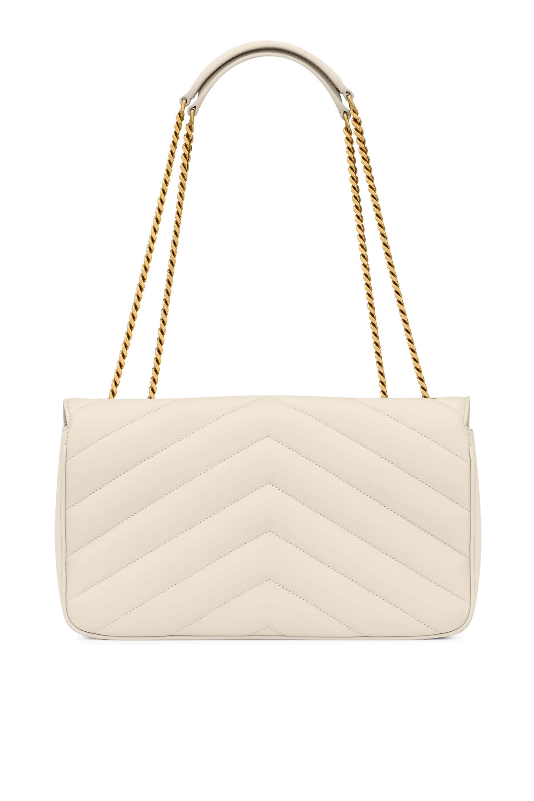 حقيبة لولو متوسطة بحمالة سلسلة جلد حمل مبطن