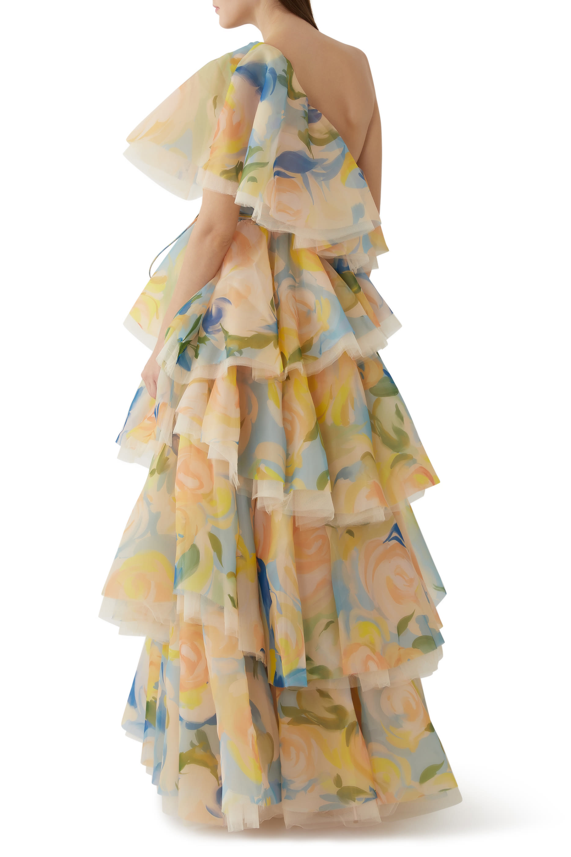 فستان بالوما كشكش بكتف مكشوف