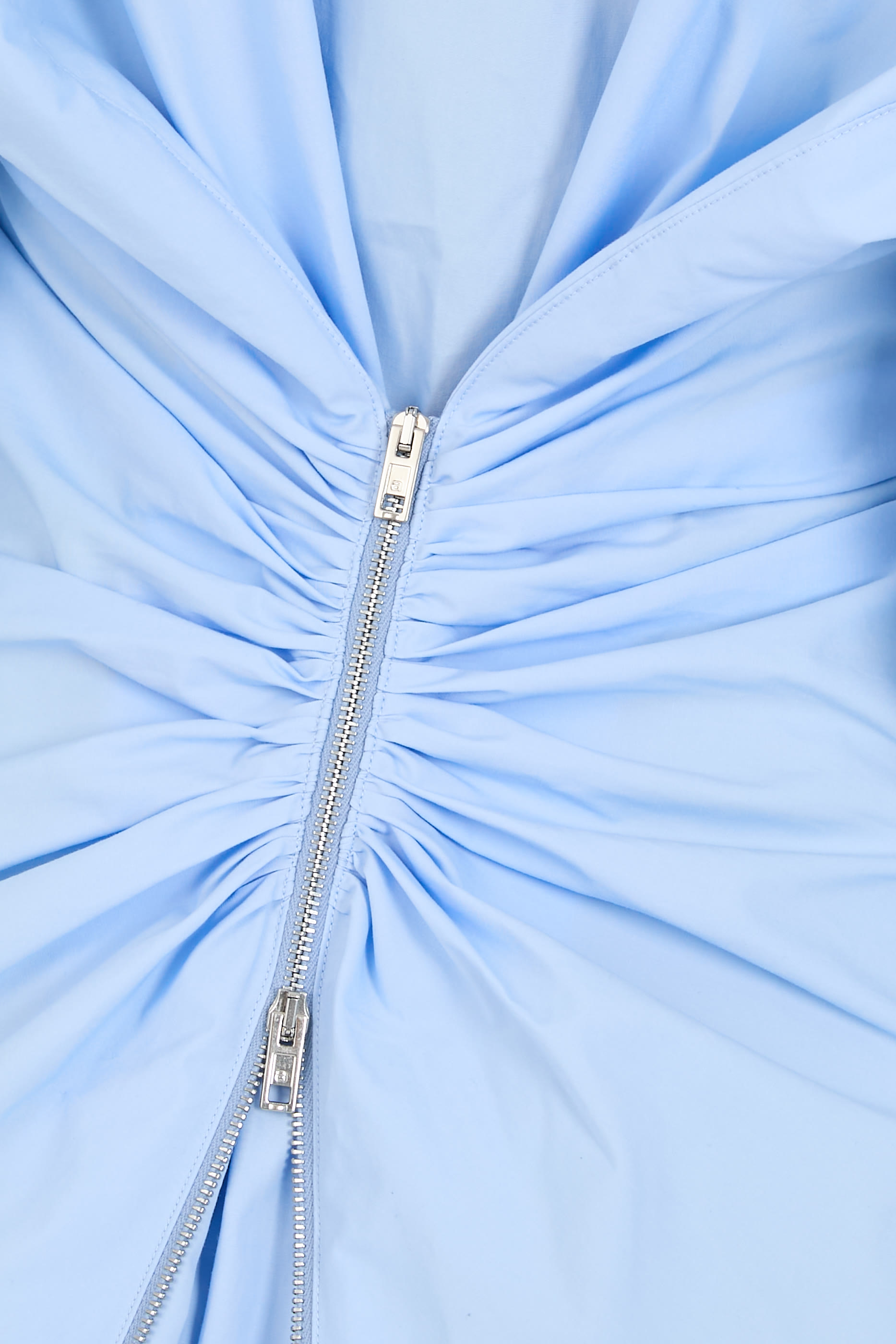 فستان بتصميم قميص بسحاب قطن مطاطي