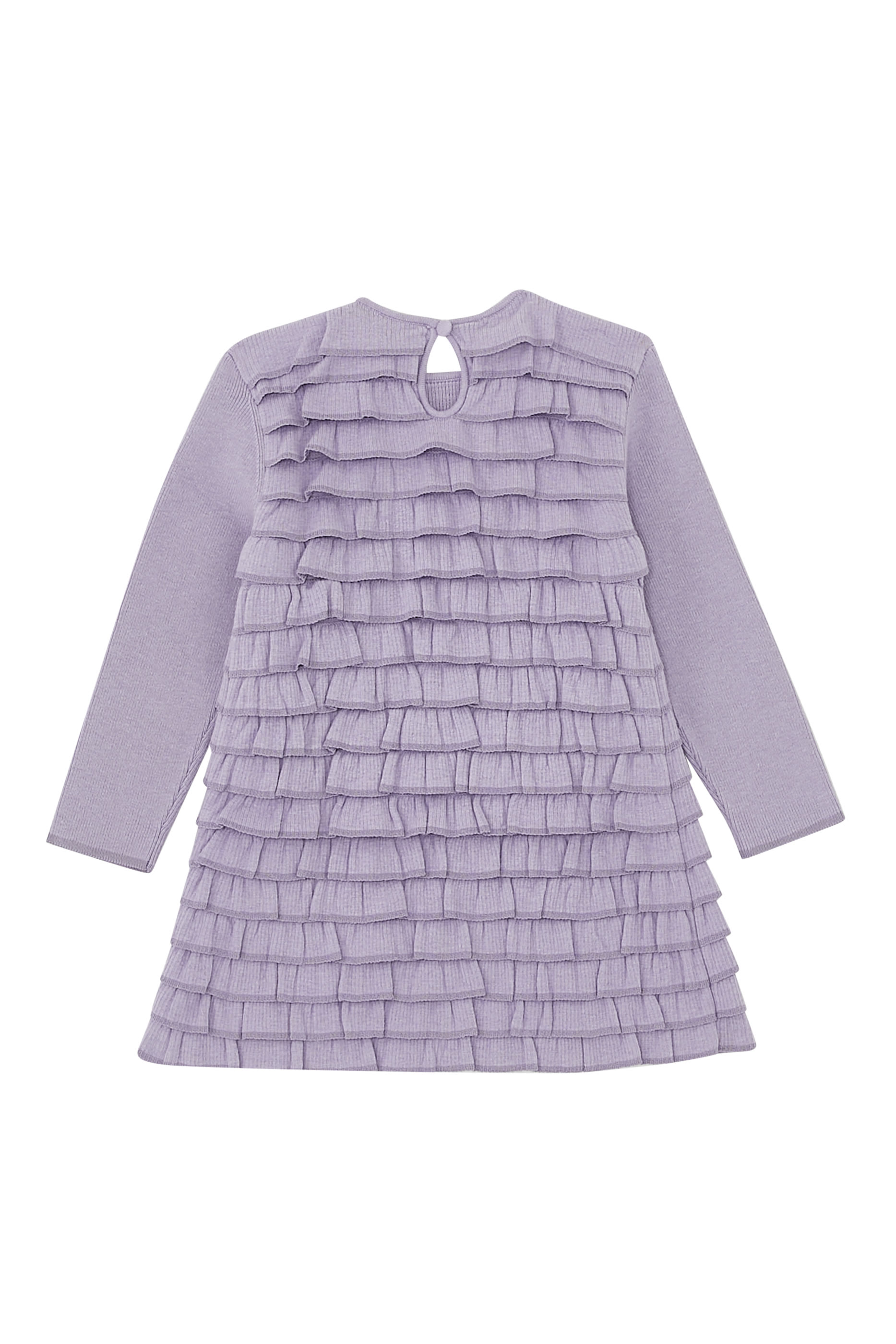 فستان نسيج بتفاصيل كشكش للرضع