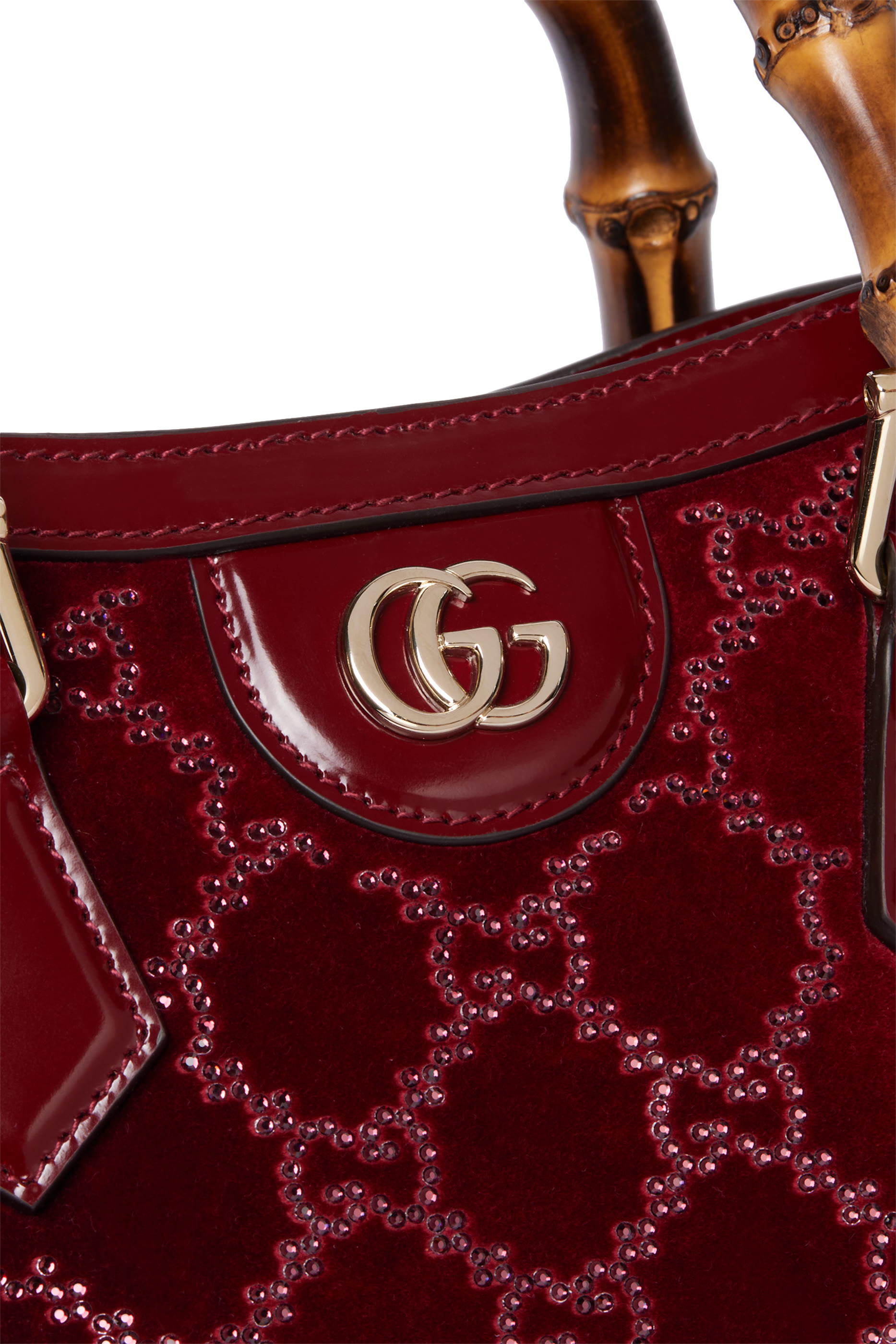 حقيبة يد ديانا صغيرة مرصعة بالكريستال 