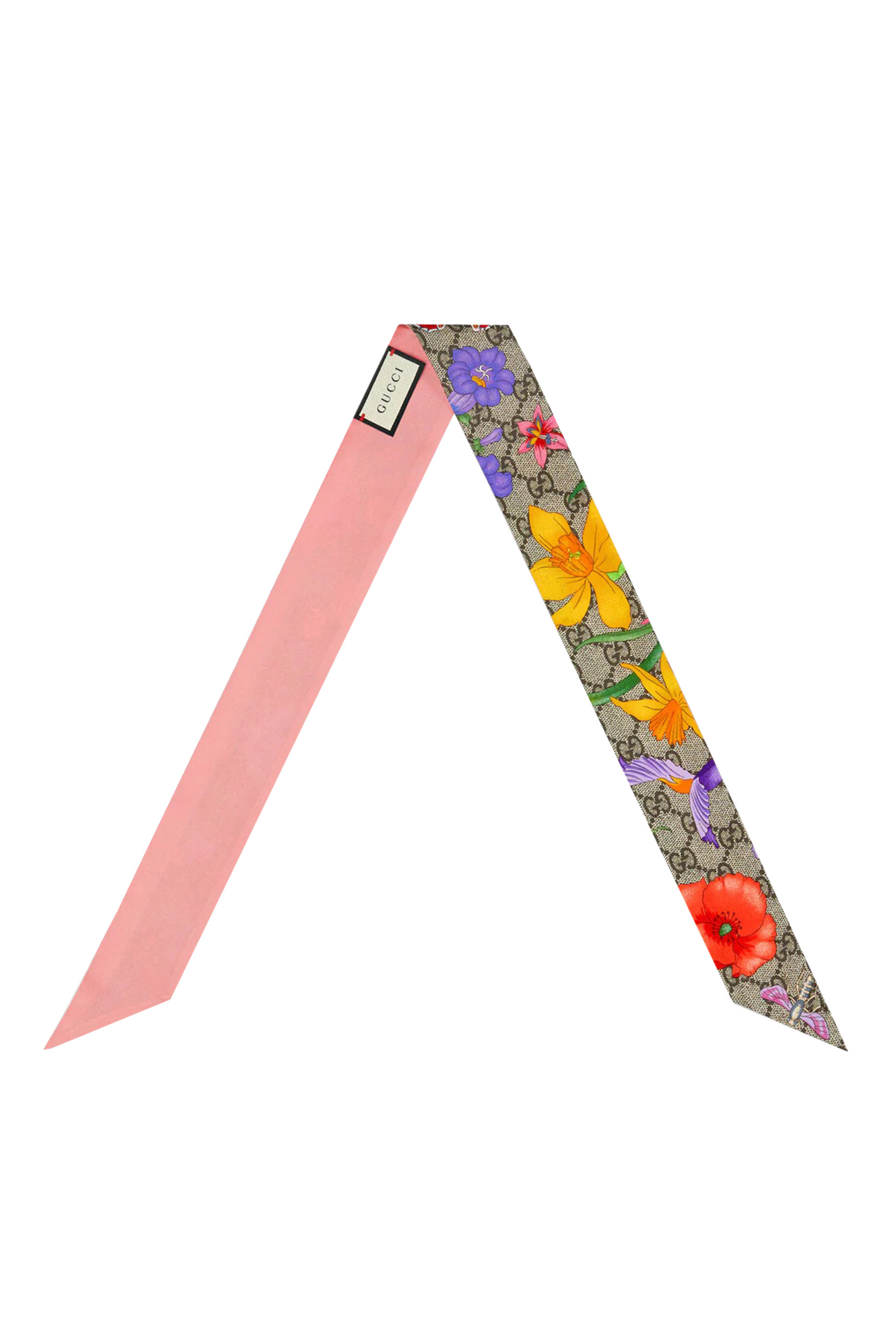 GG Flora Print Silk Ribbon