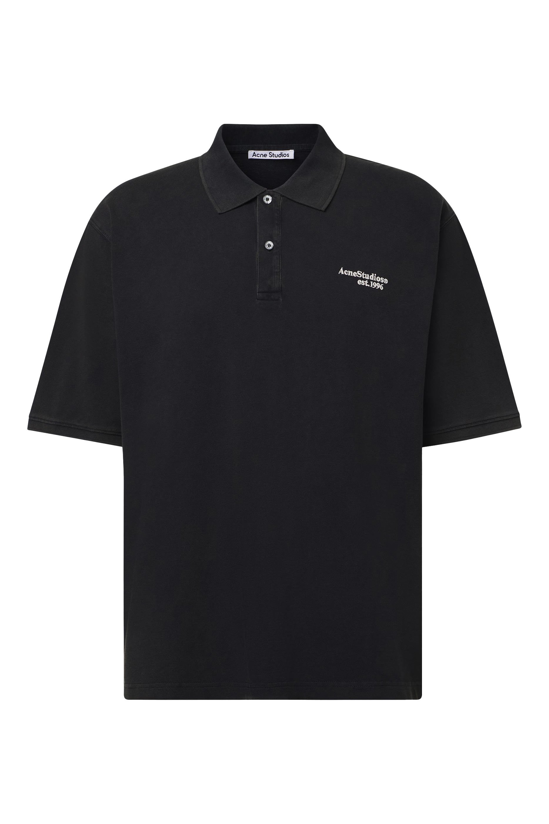 قميص بولو بلون باهت بشعار الماركة