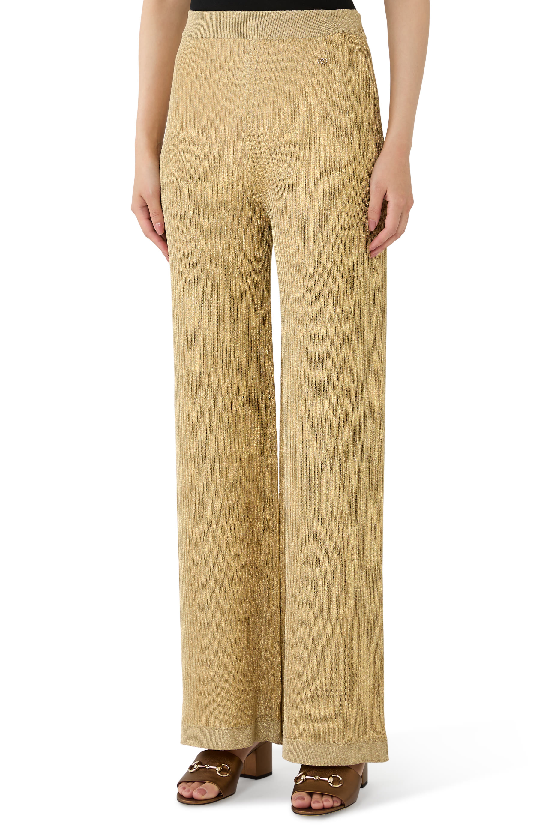 بنطال قماش مضلع