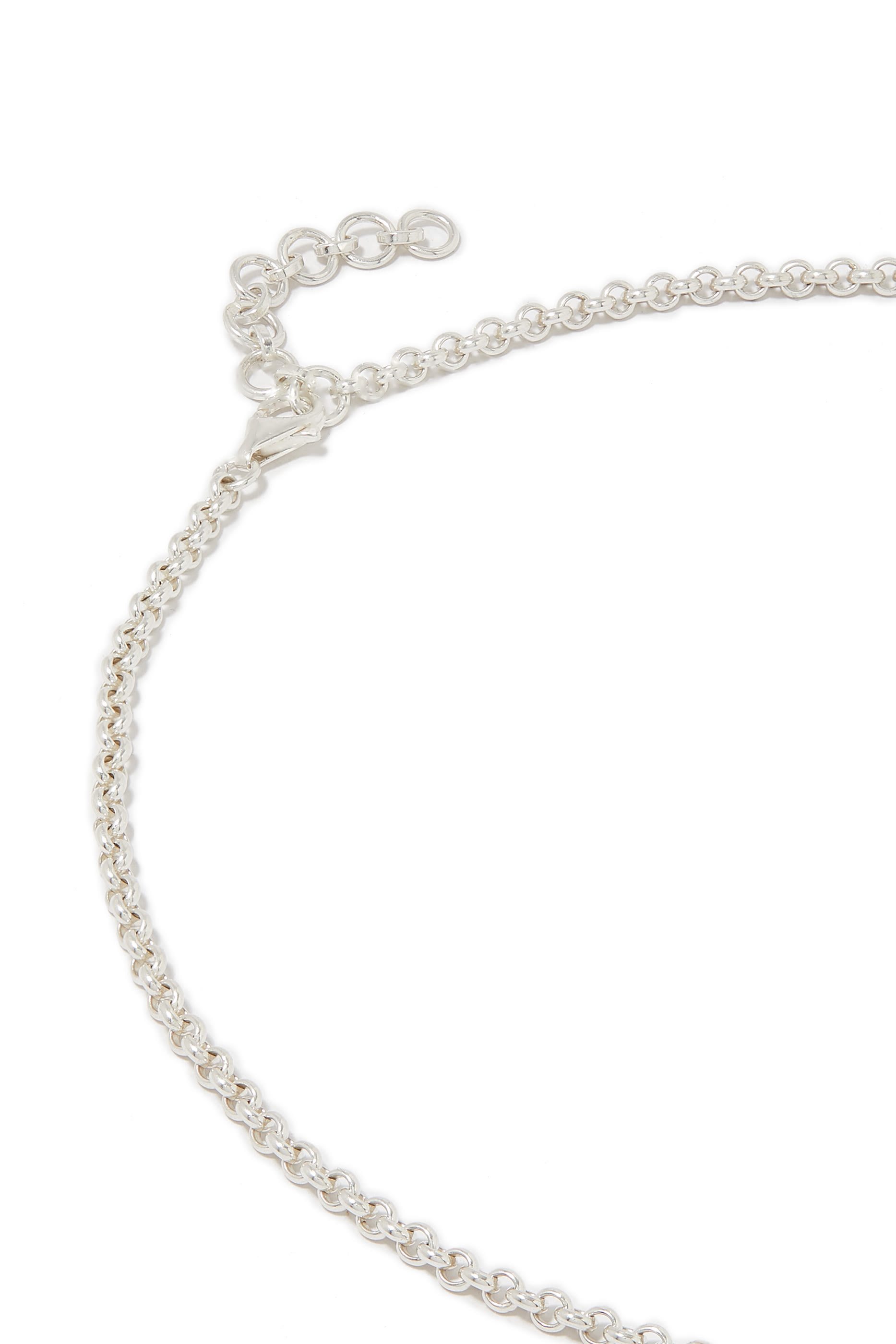 قلادة كوفي مرصعة بالعقيق والإسبنيل، فضة