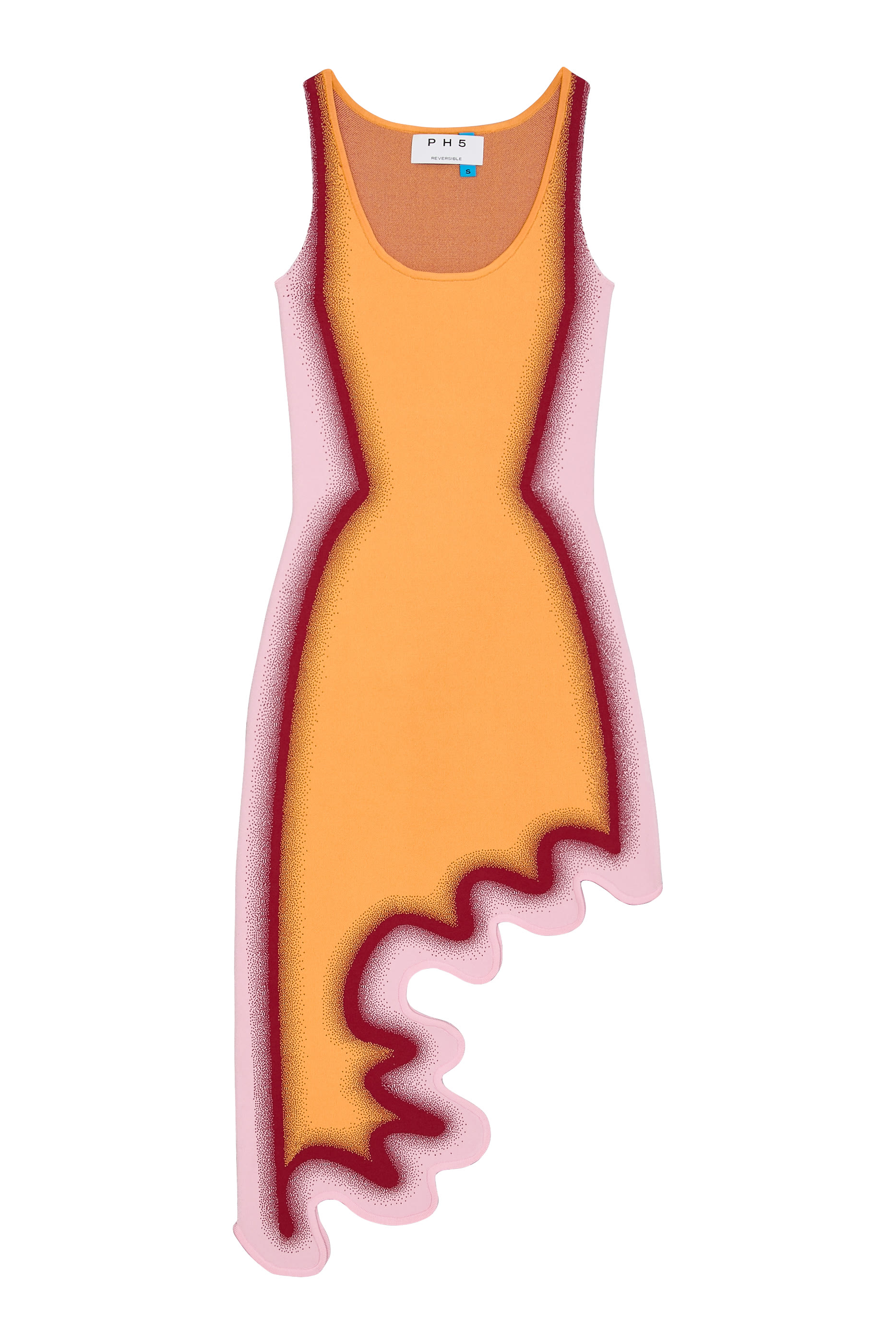 فستان أستر بتصميم متموج بوجهين غير متماثل