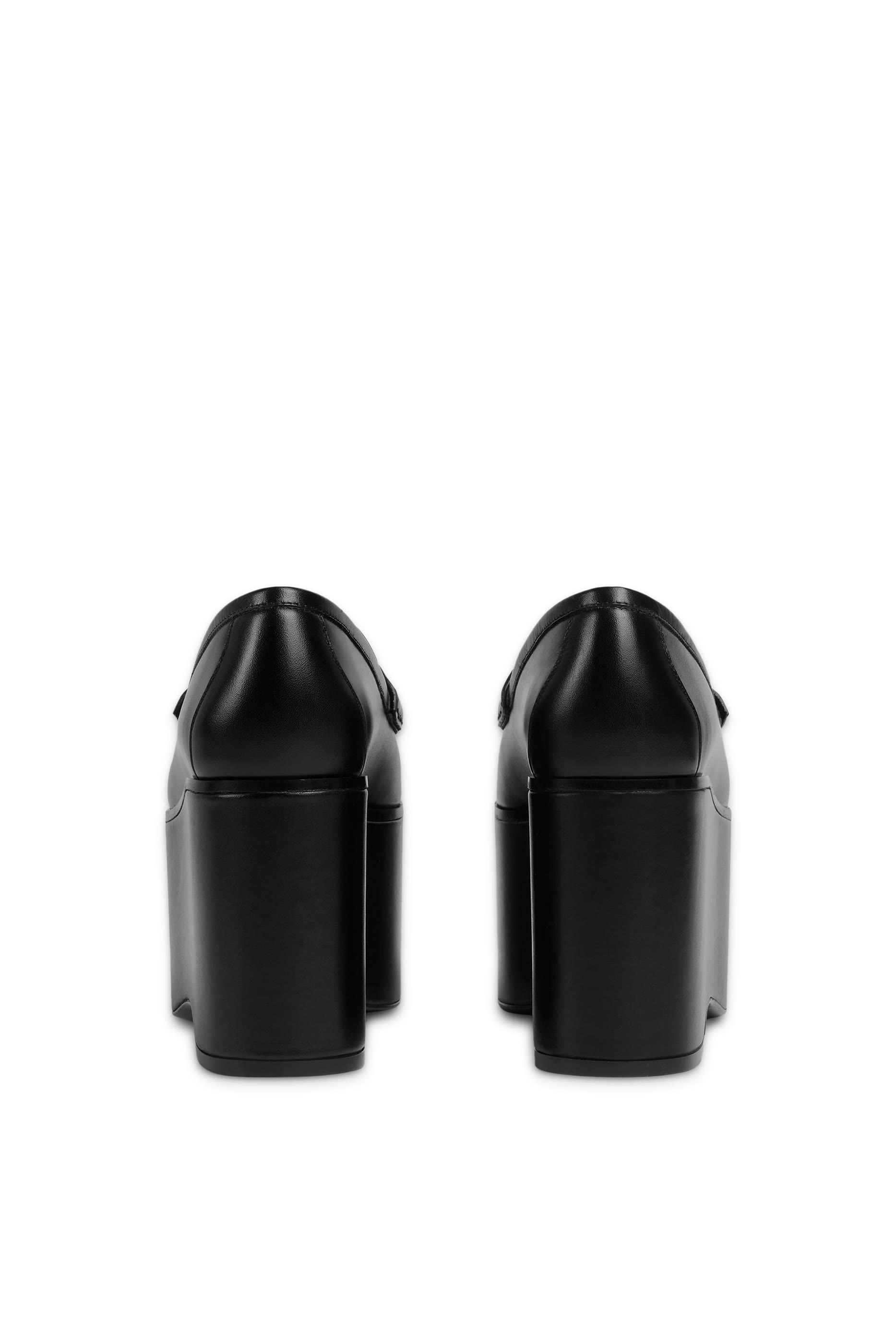 حذاء سهل الإرتداء 90 بنعل سميك وحلية لجام الحصان جلد