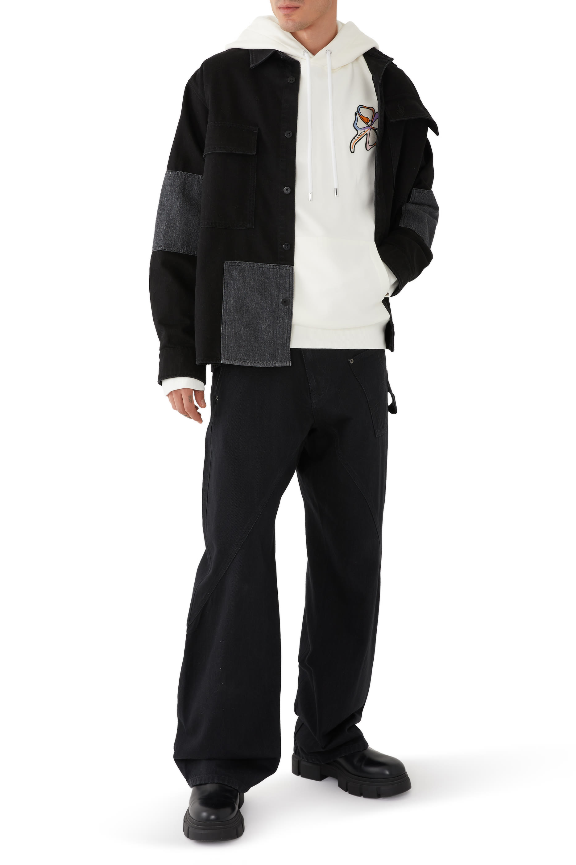 هودي برقعة ثعبان بنمط برسيم بأربع أوراق