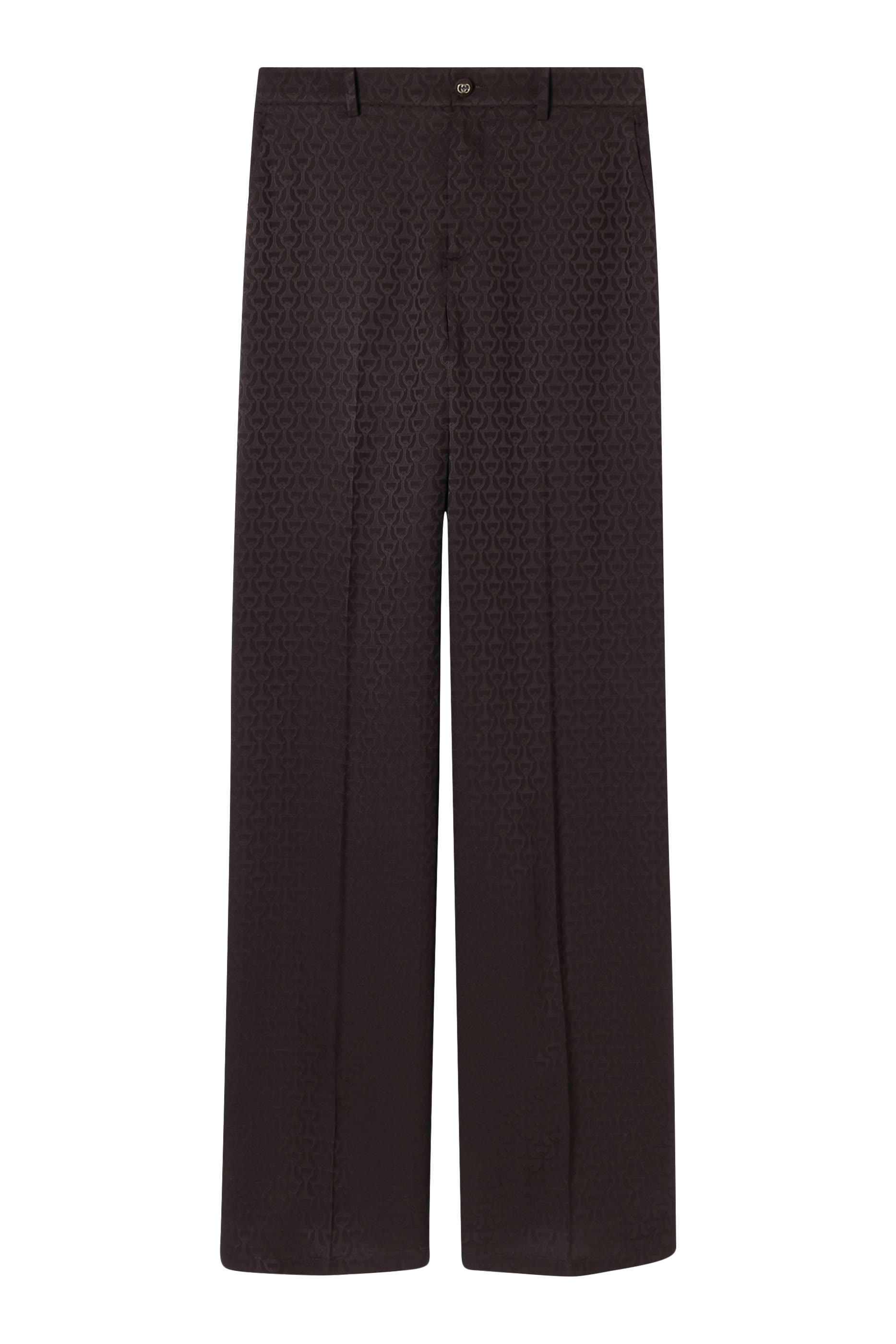 Horsebit Silk Jacquard Pants