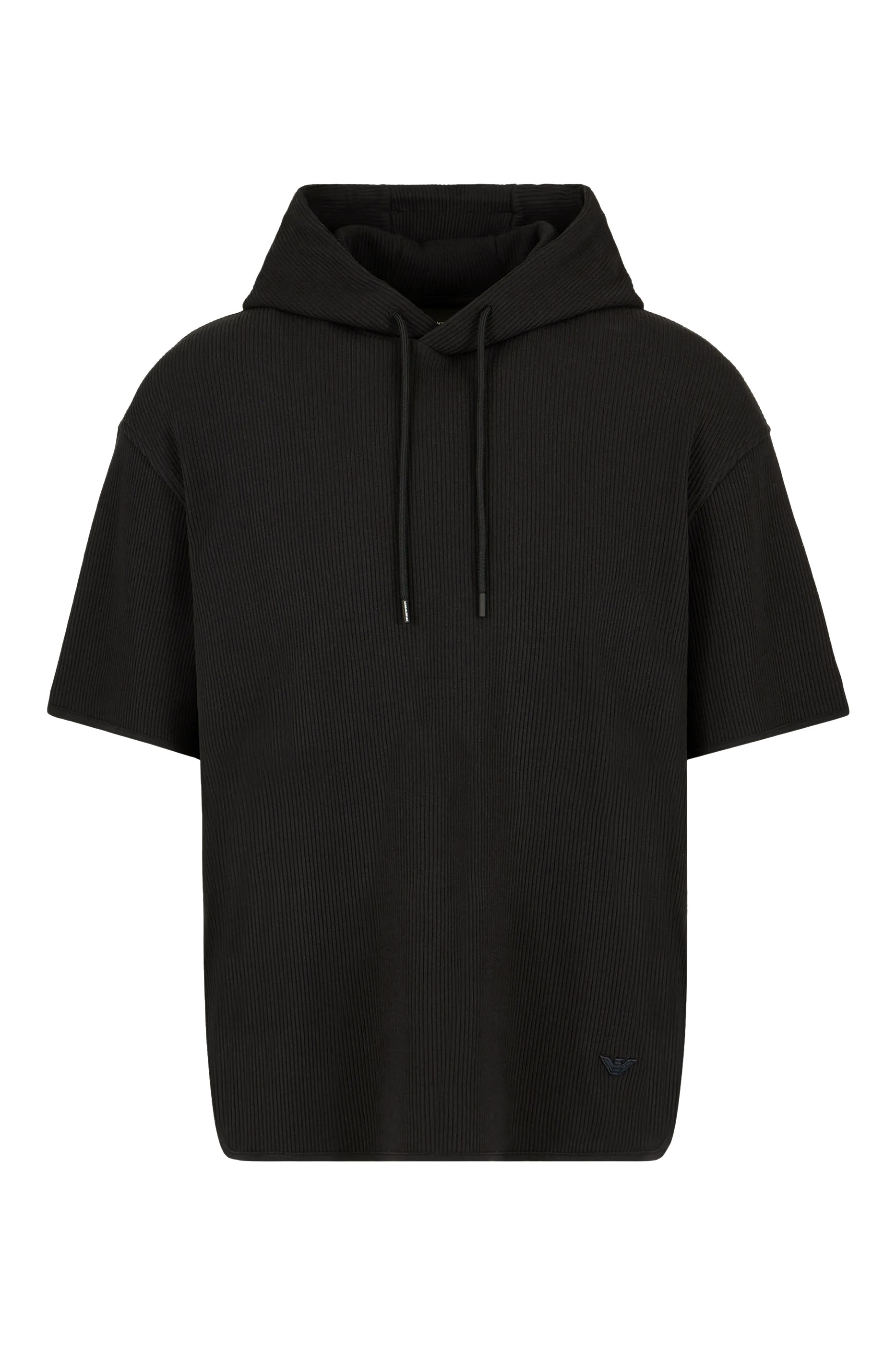 سويت شيرت بغطاء رأس ونقشة شعار الماركة بحجم صغير