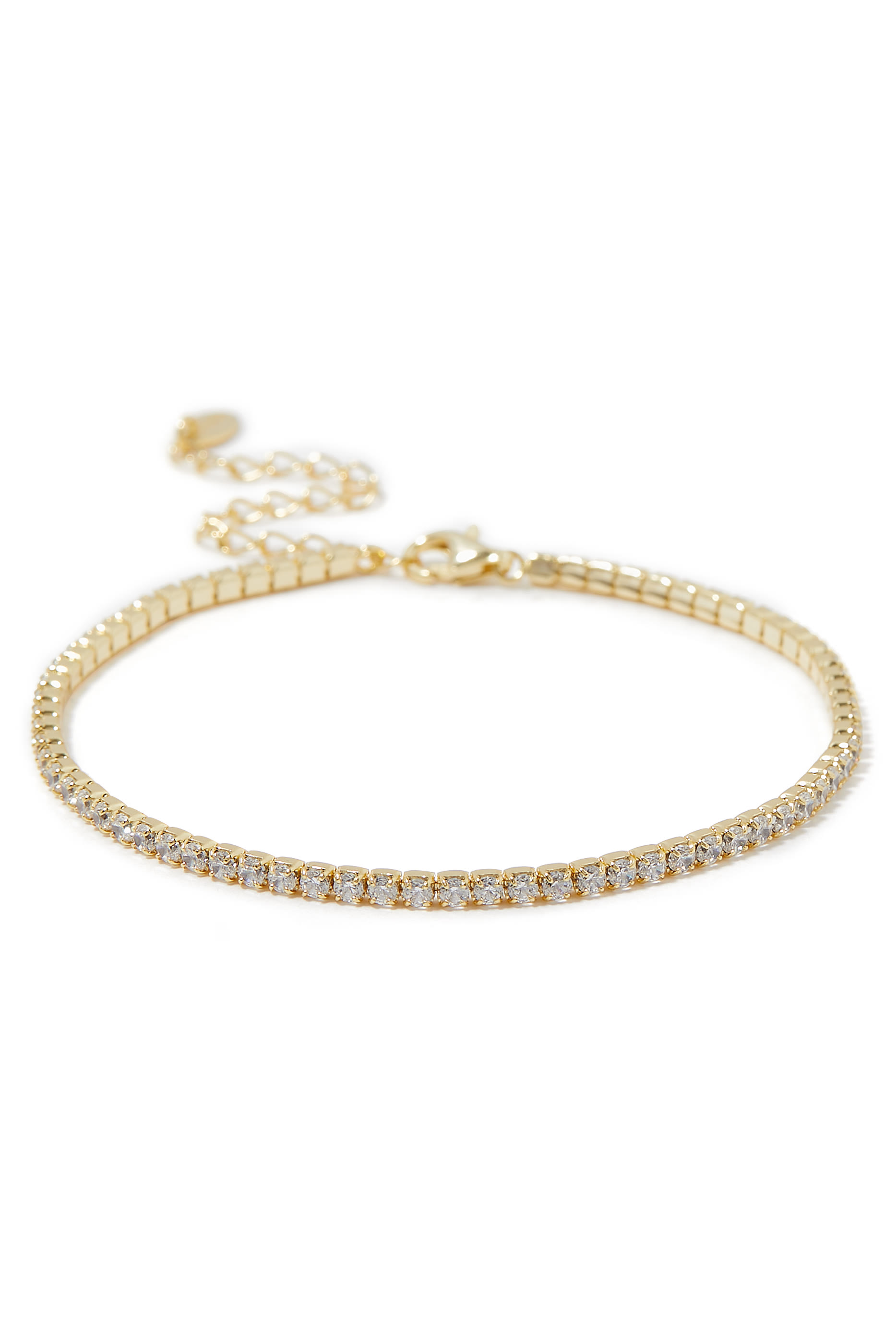 سوار تنس، فضة إسترلينية مطلية بذهب عيار 14