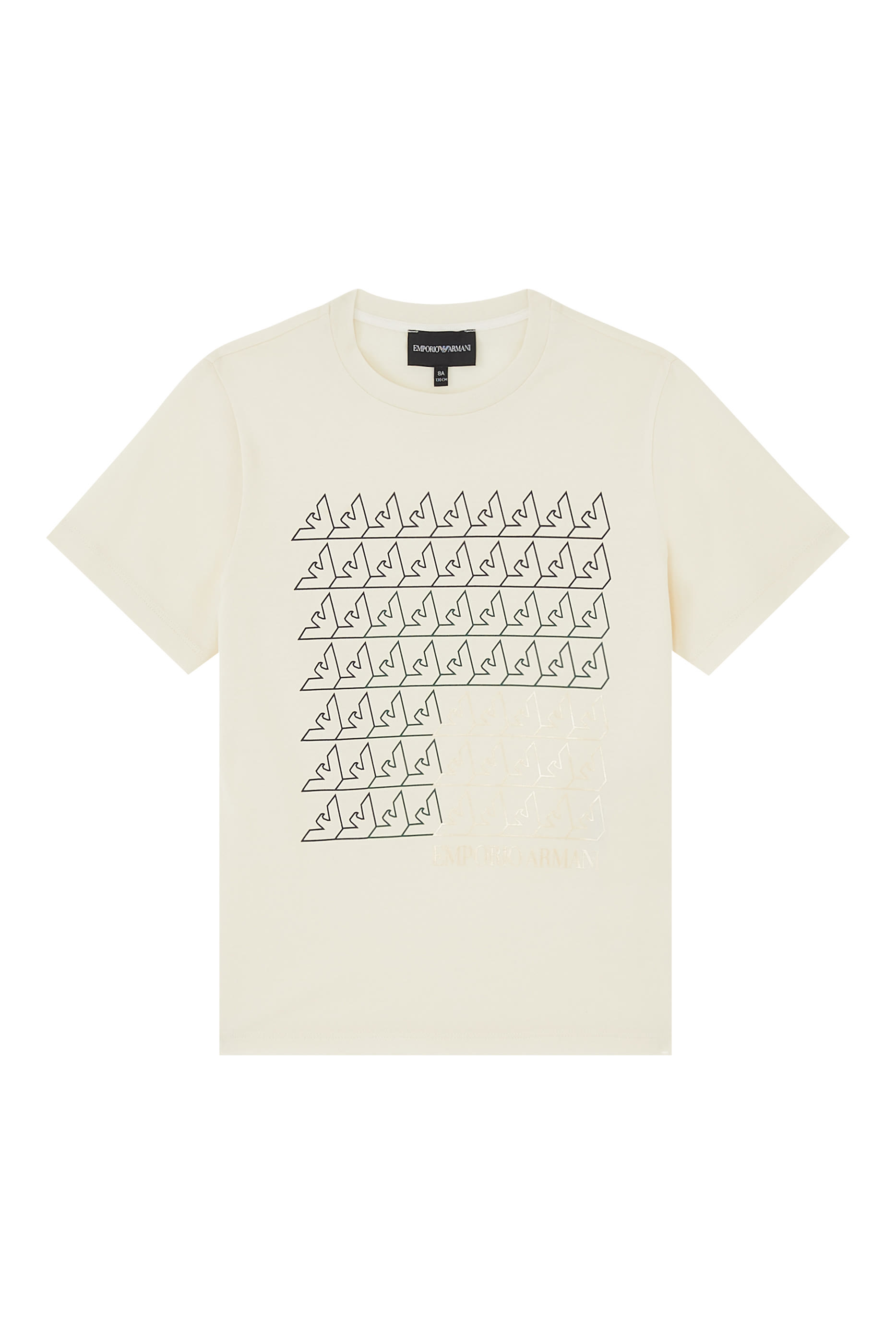 تيشيرت للأطفال بنقشة شعار الماركة