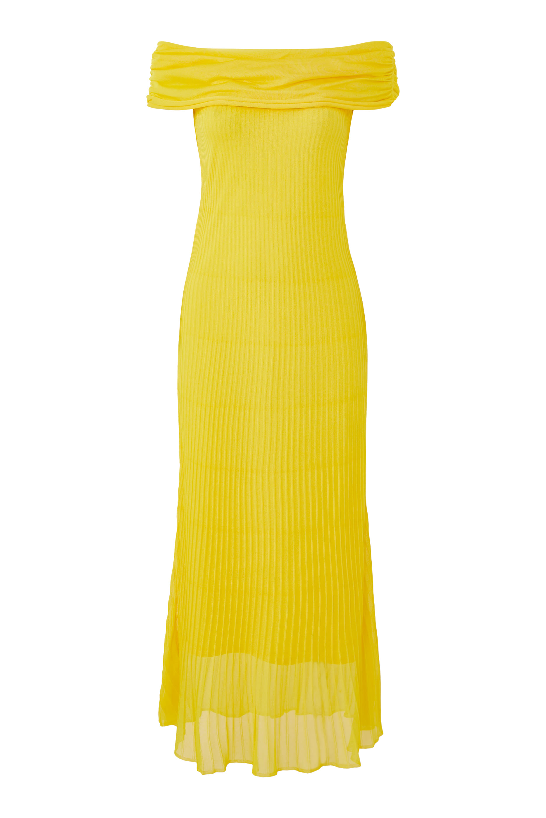 فستان لوريل طويل بأكتاف متساقطة