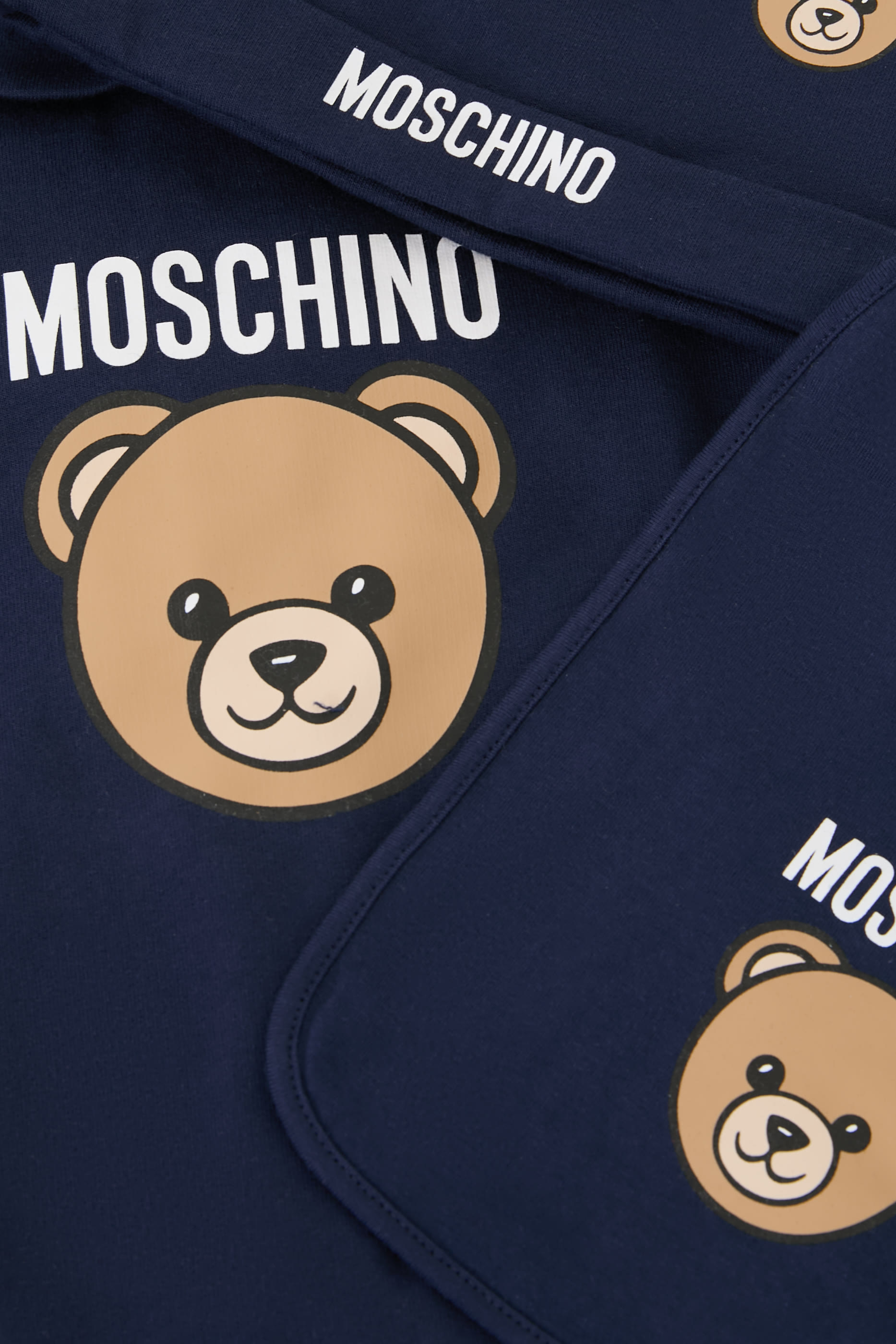 طقم مريلة وقبعة برقعة الدب تيدي للأطفال