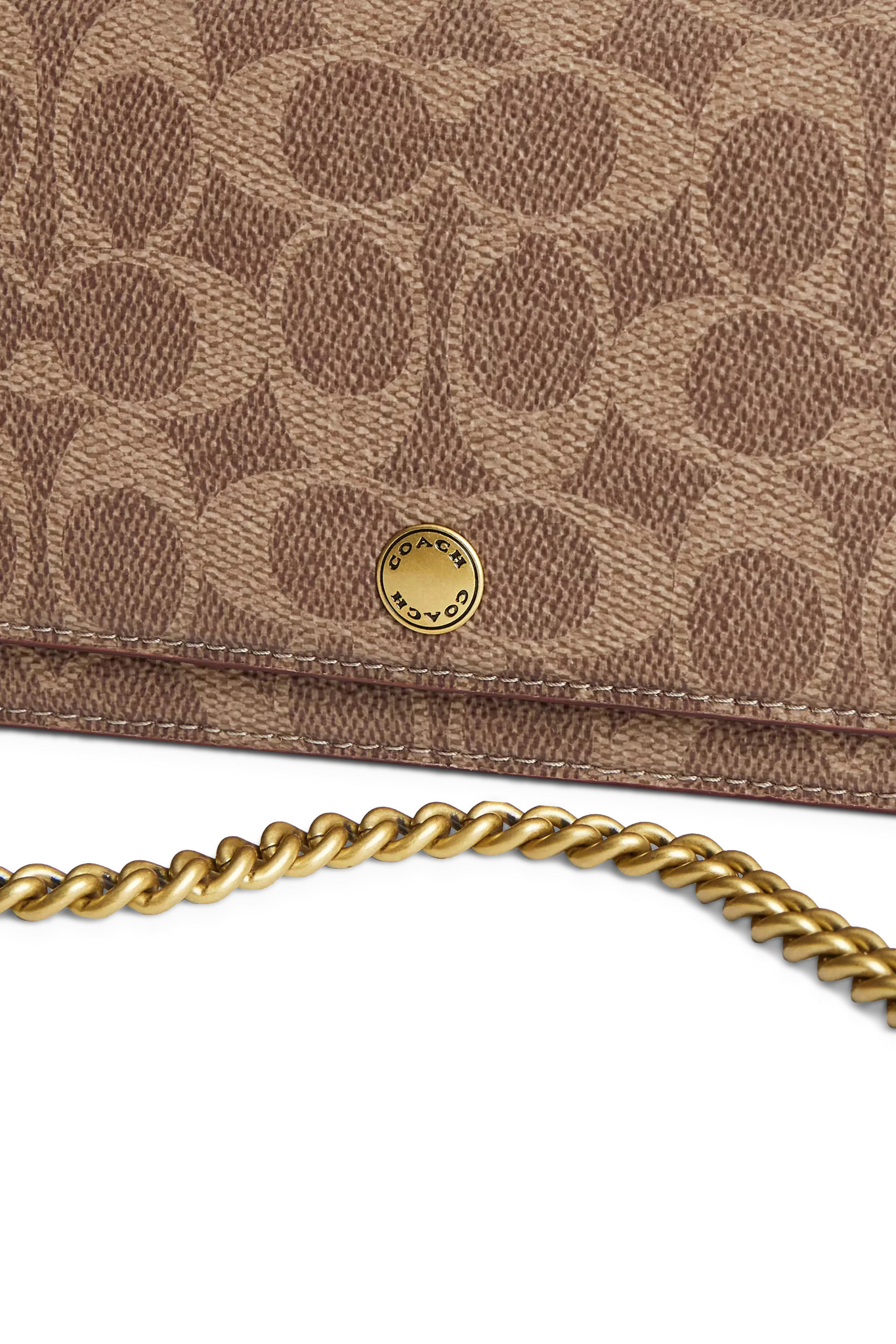 محفظة اسينشال طويلة بسلسلة قنب بشعار الماركة